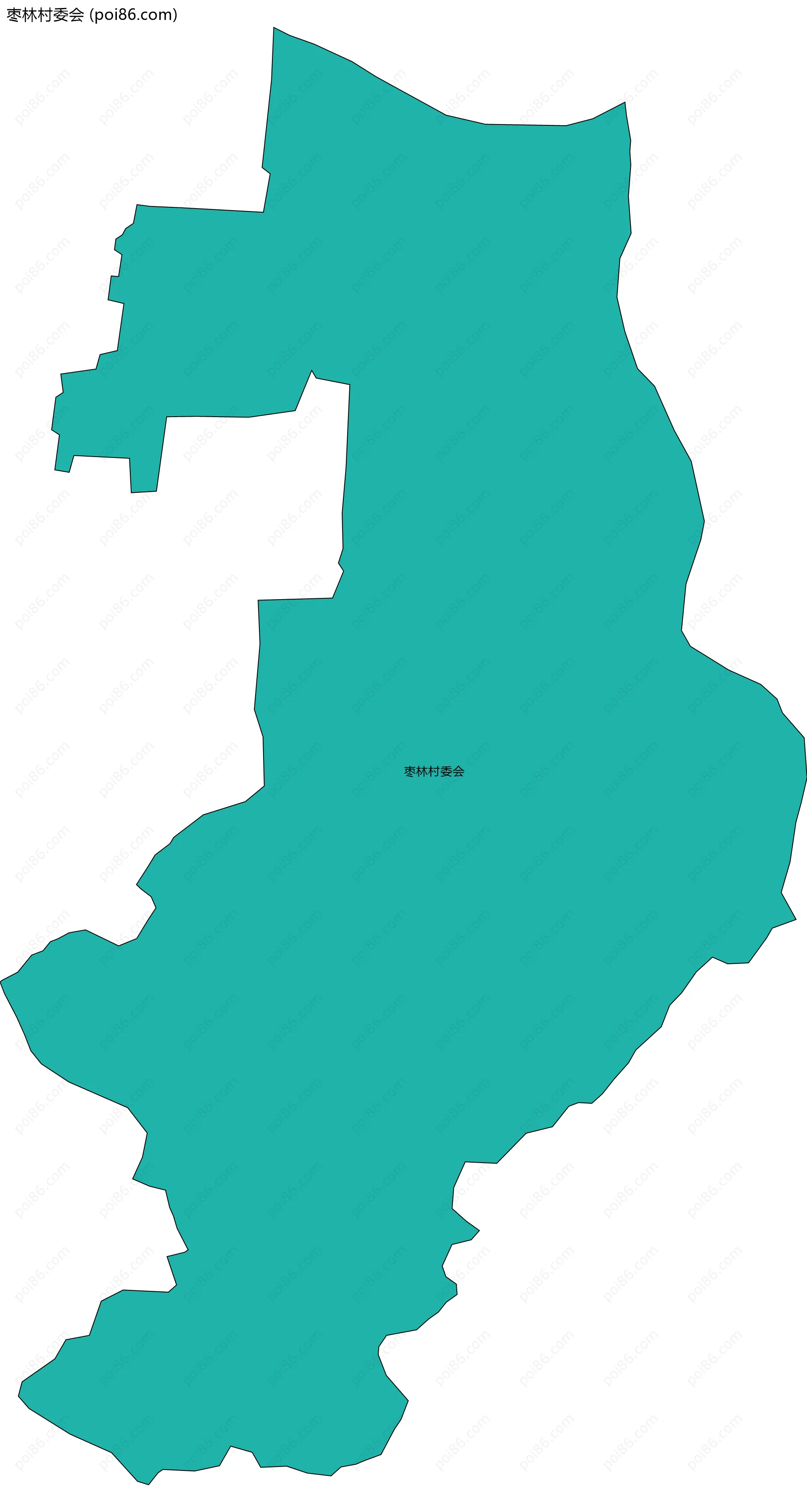 枣林村委会边界地图