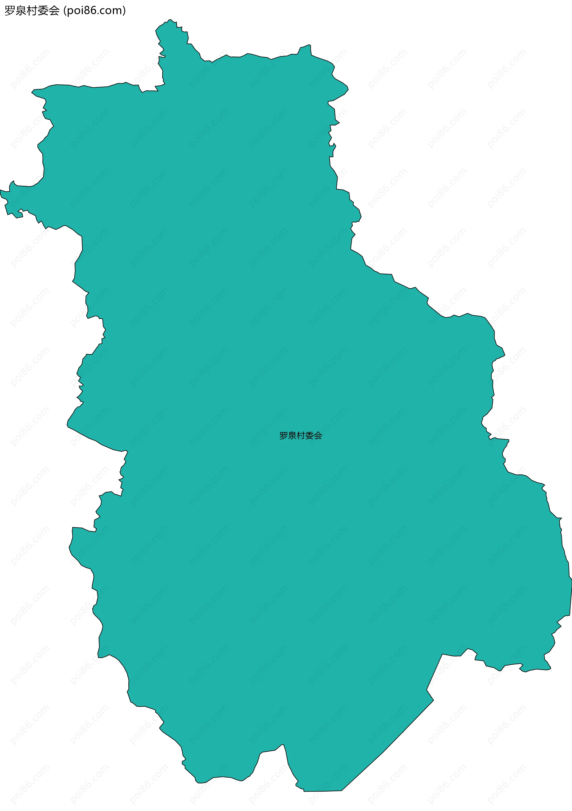 罗泉村委会边界地图