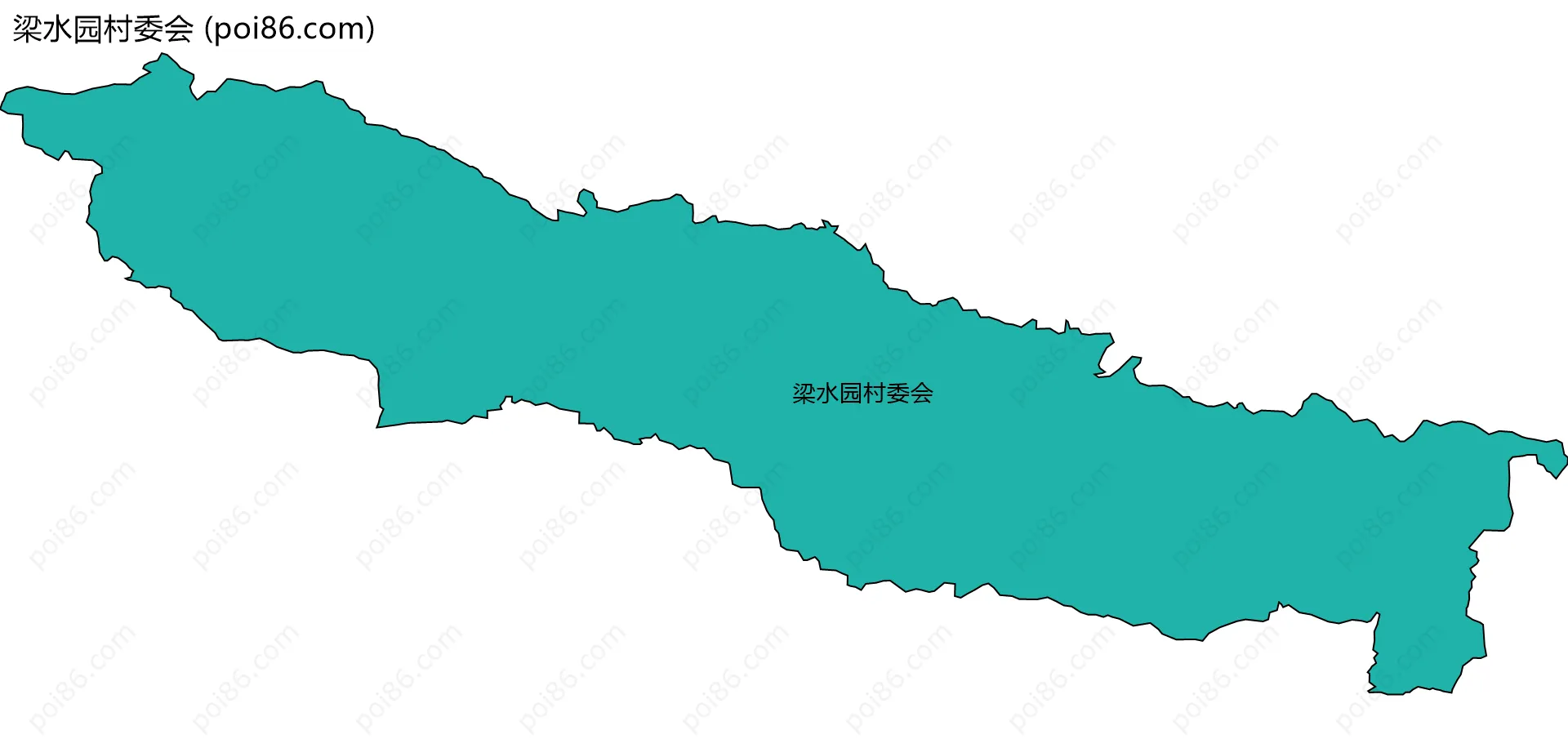 梁水园村委会边界地图