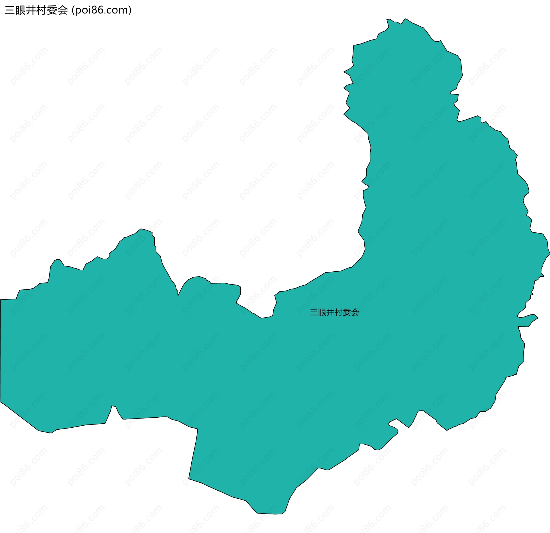 三眼井村委会边界地图