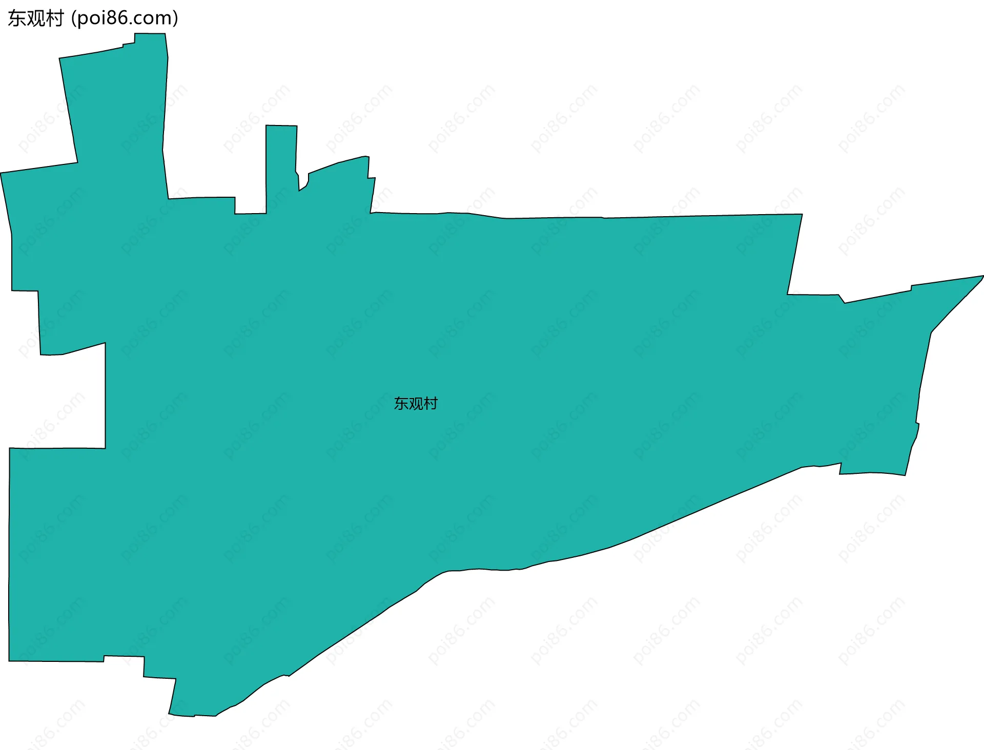 东观村边界地图