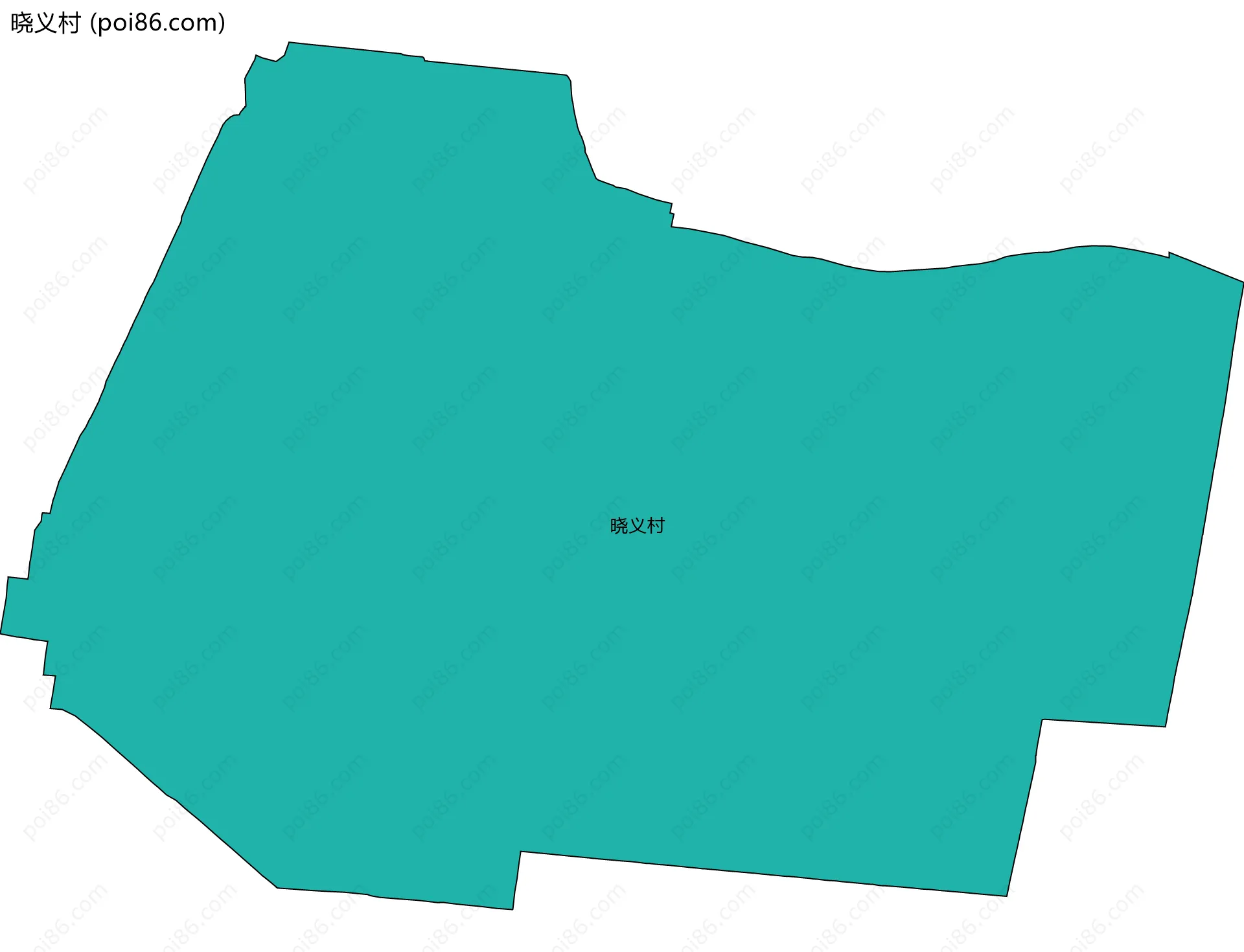 晓义村边界地图