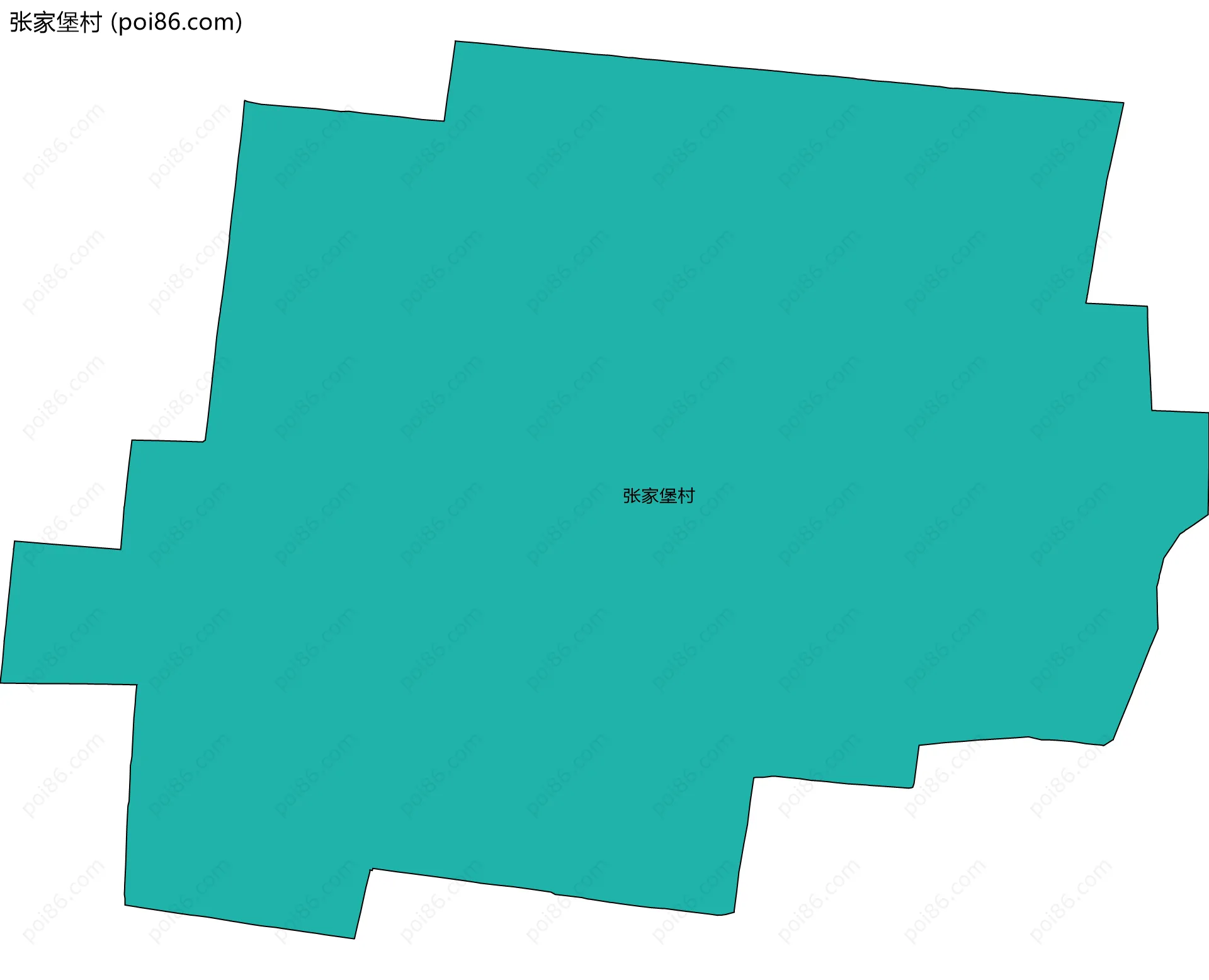 张家堡村边界地图