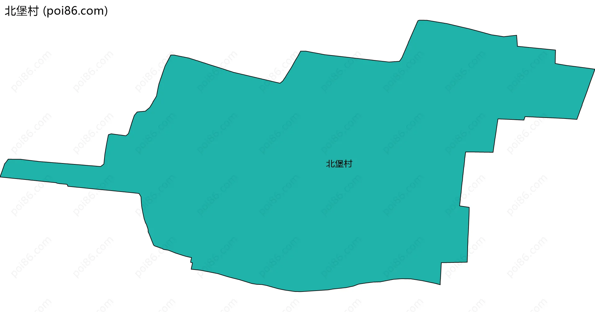 北堡村边界地图