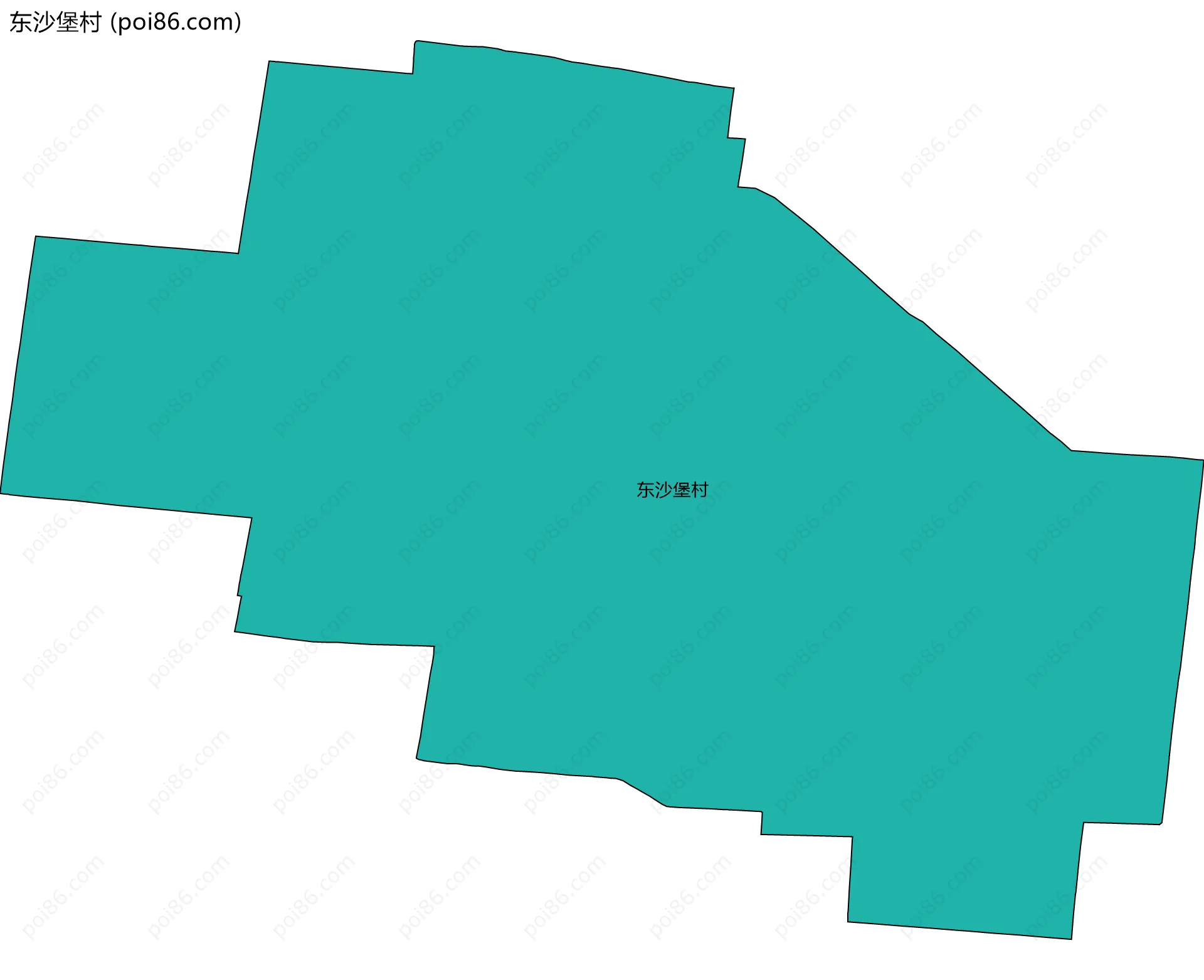 东沙堡村边界地图