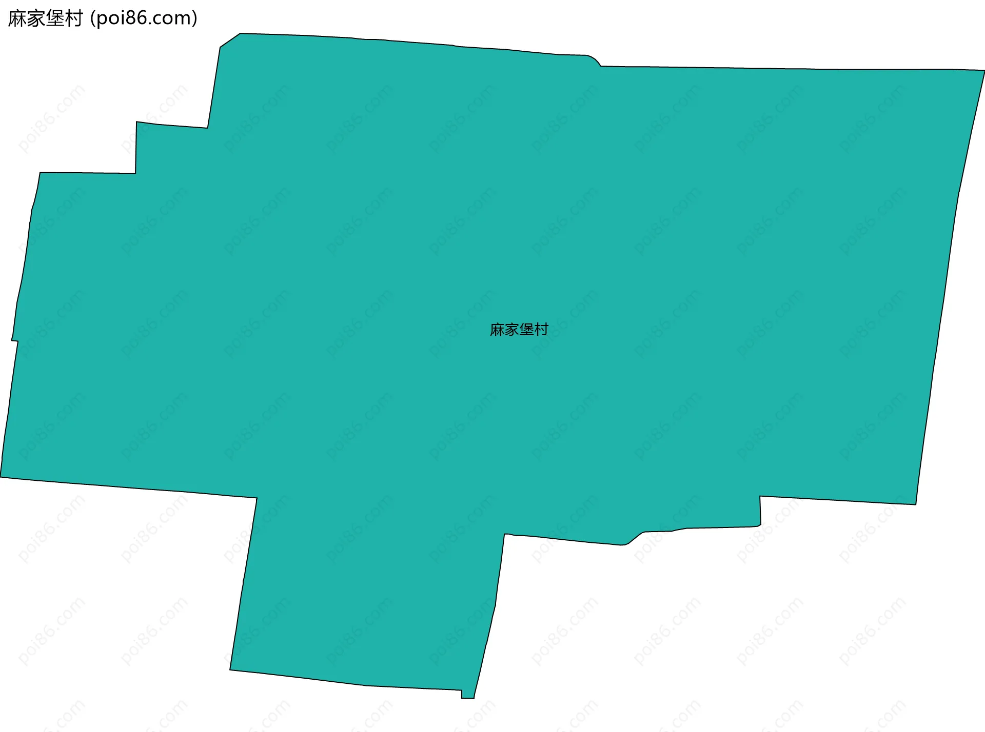 麻家堡村边界地图