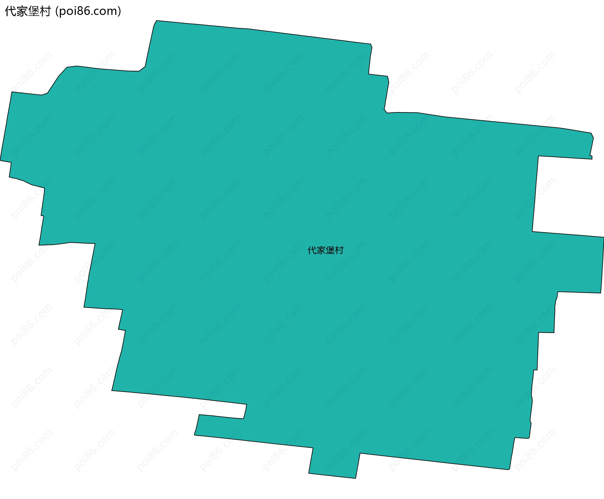 代家堡村边界地图