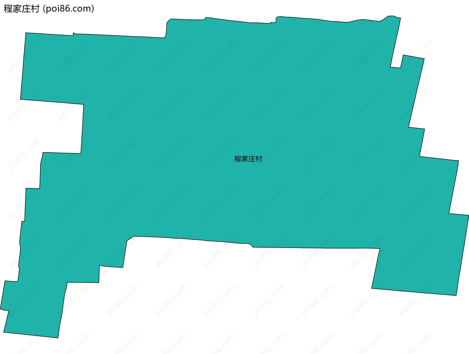 程家庄村边界地图