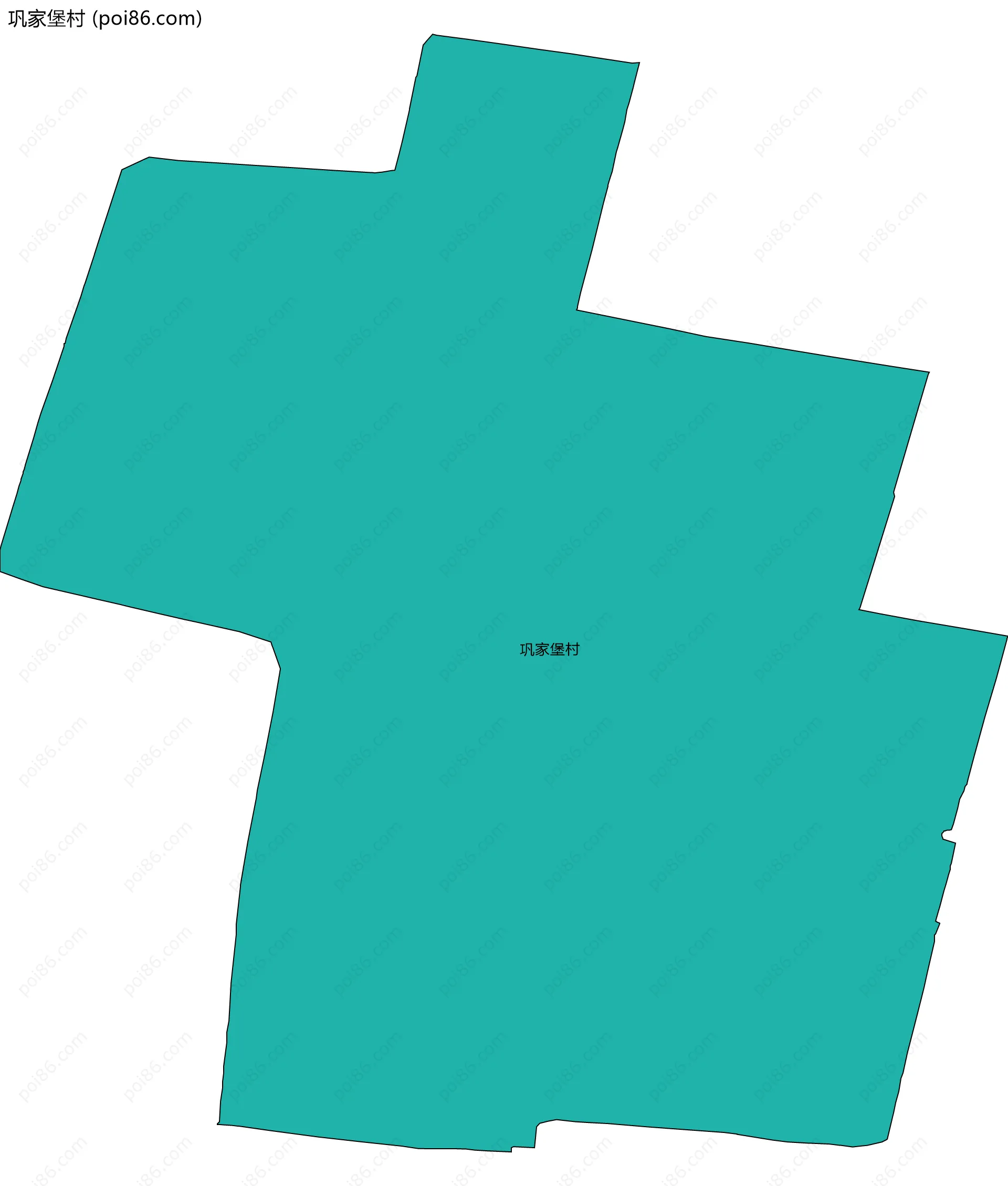 巩家堡村边界地图