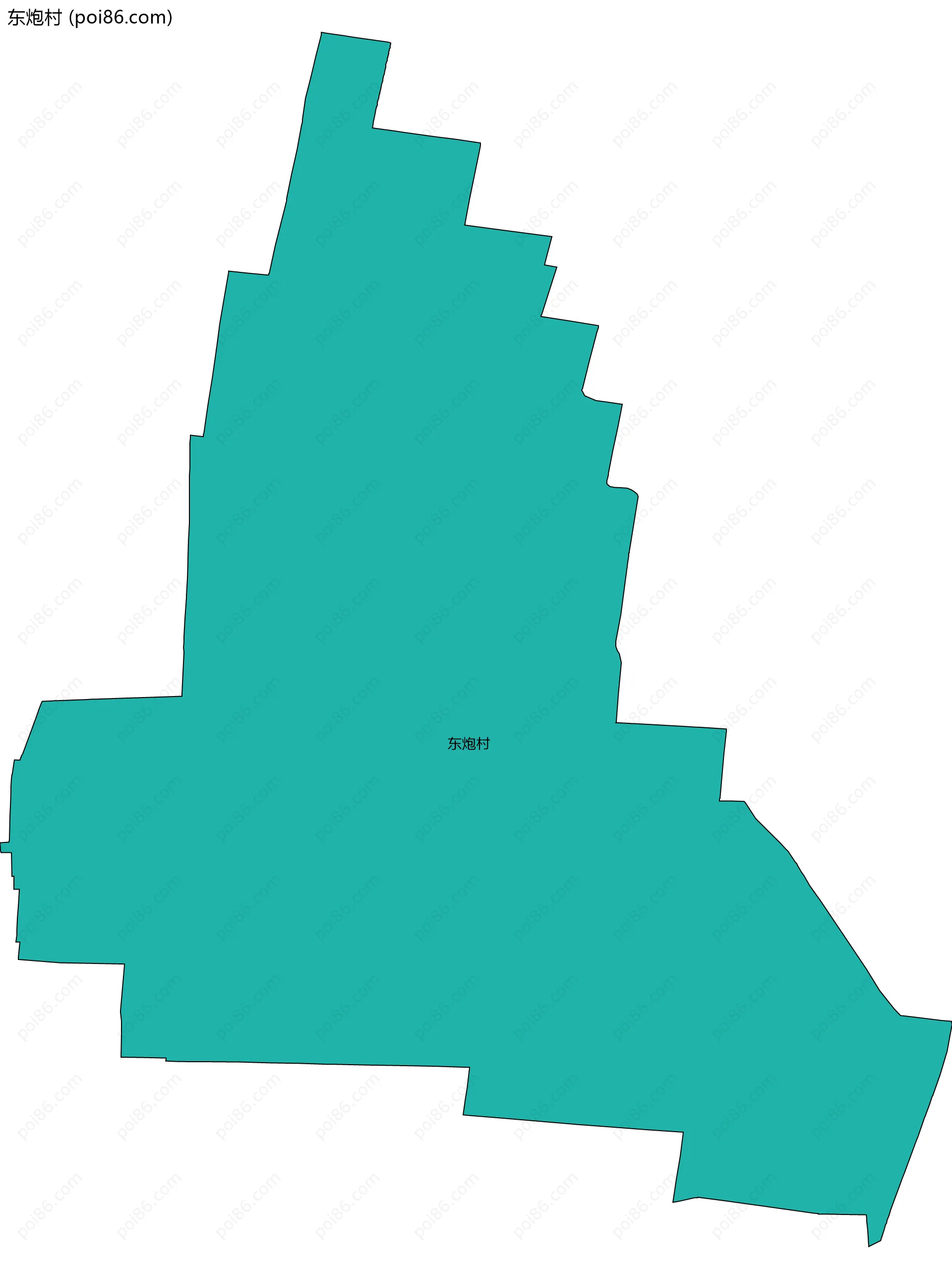 东炮村边界地图