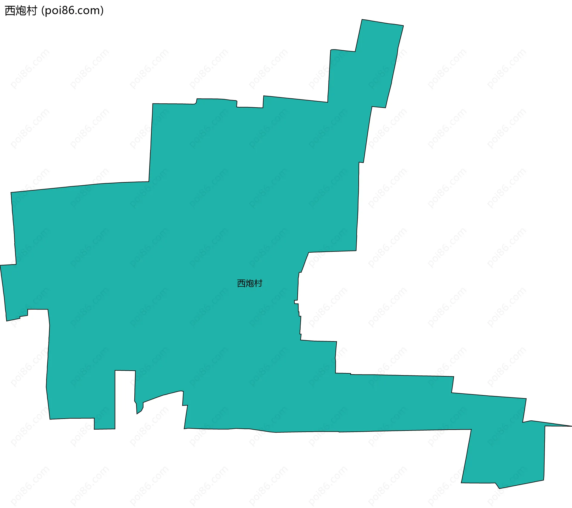 西炮村边界地图