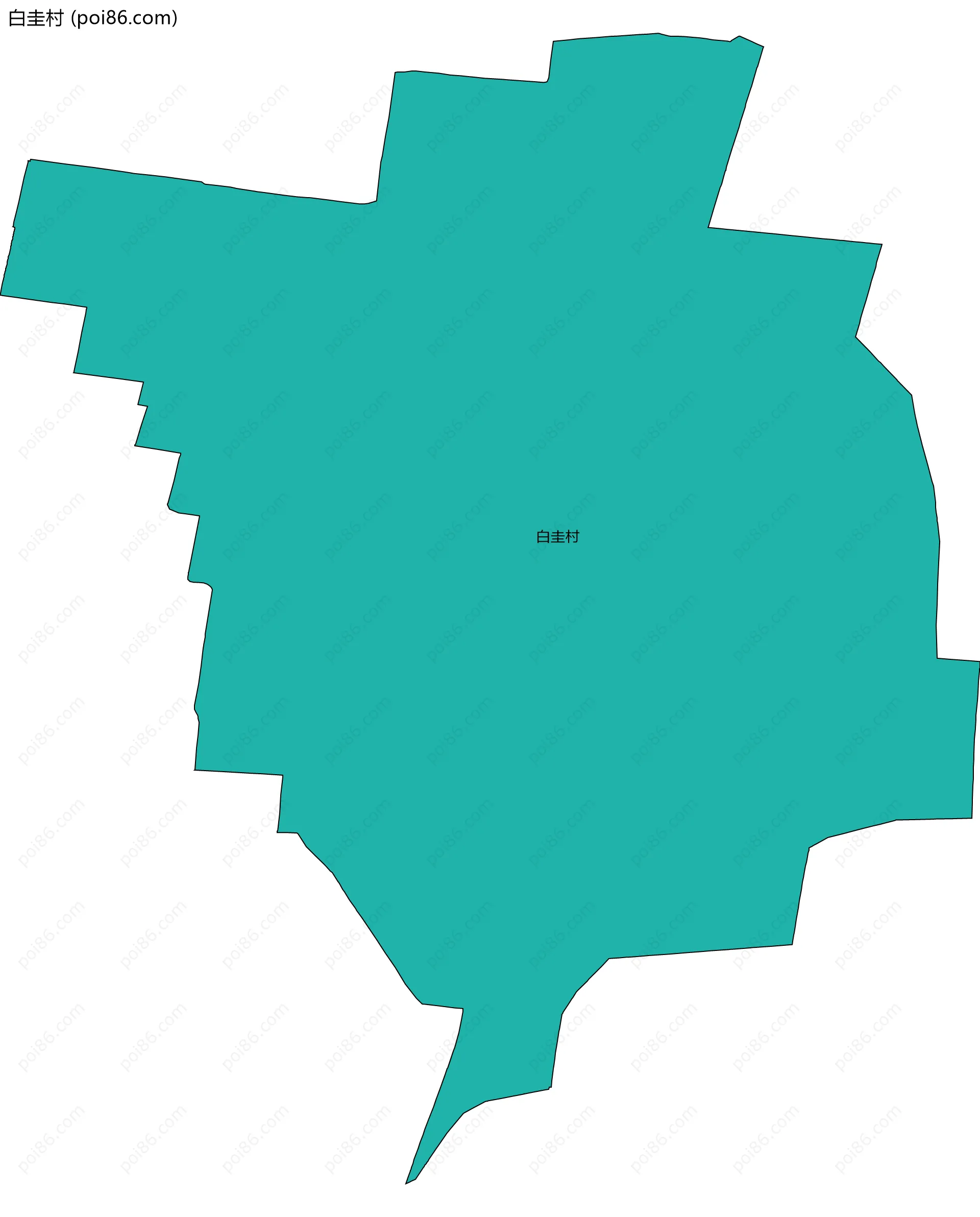 白圭村边界地图