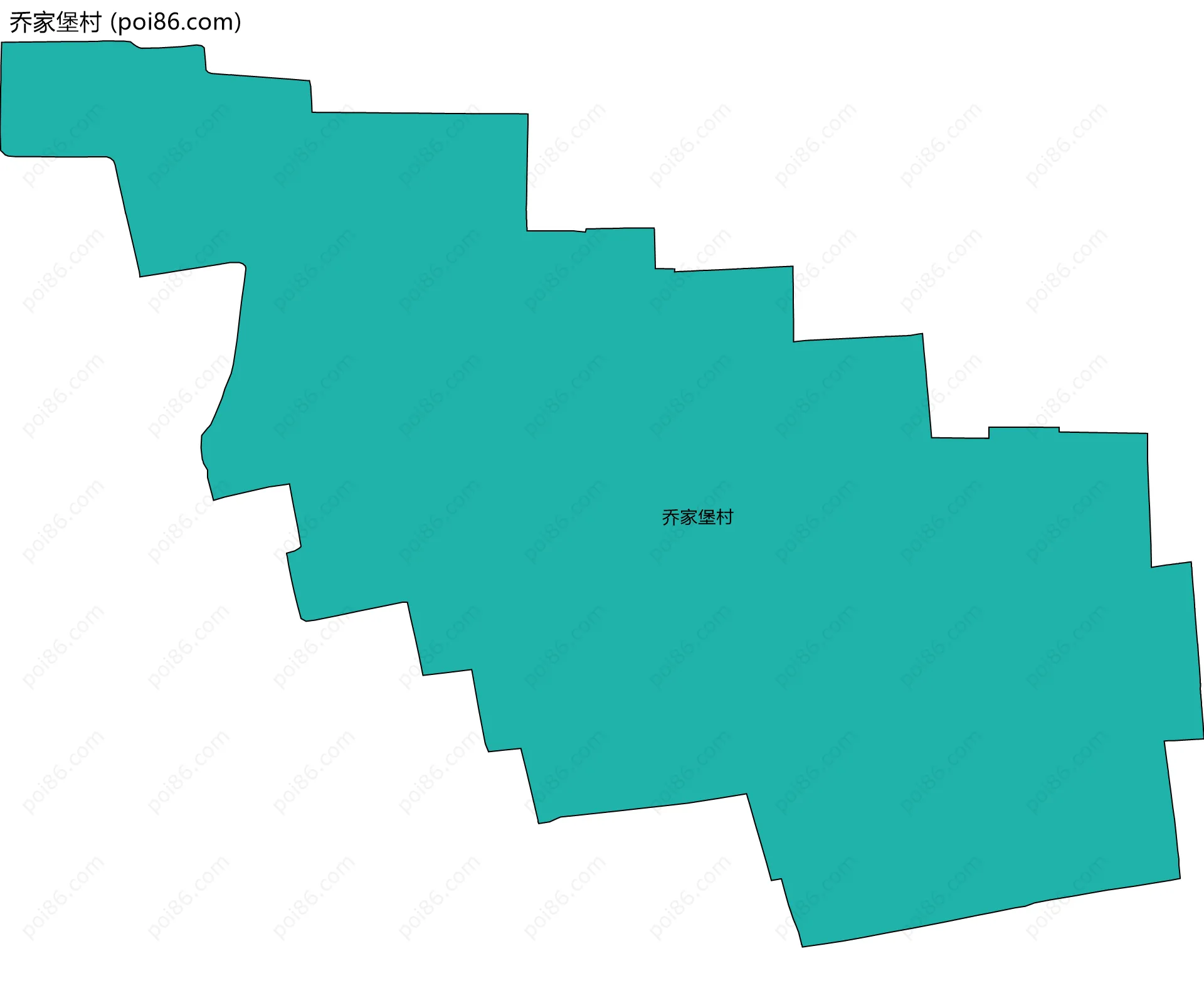 乔家堡村边界地图