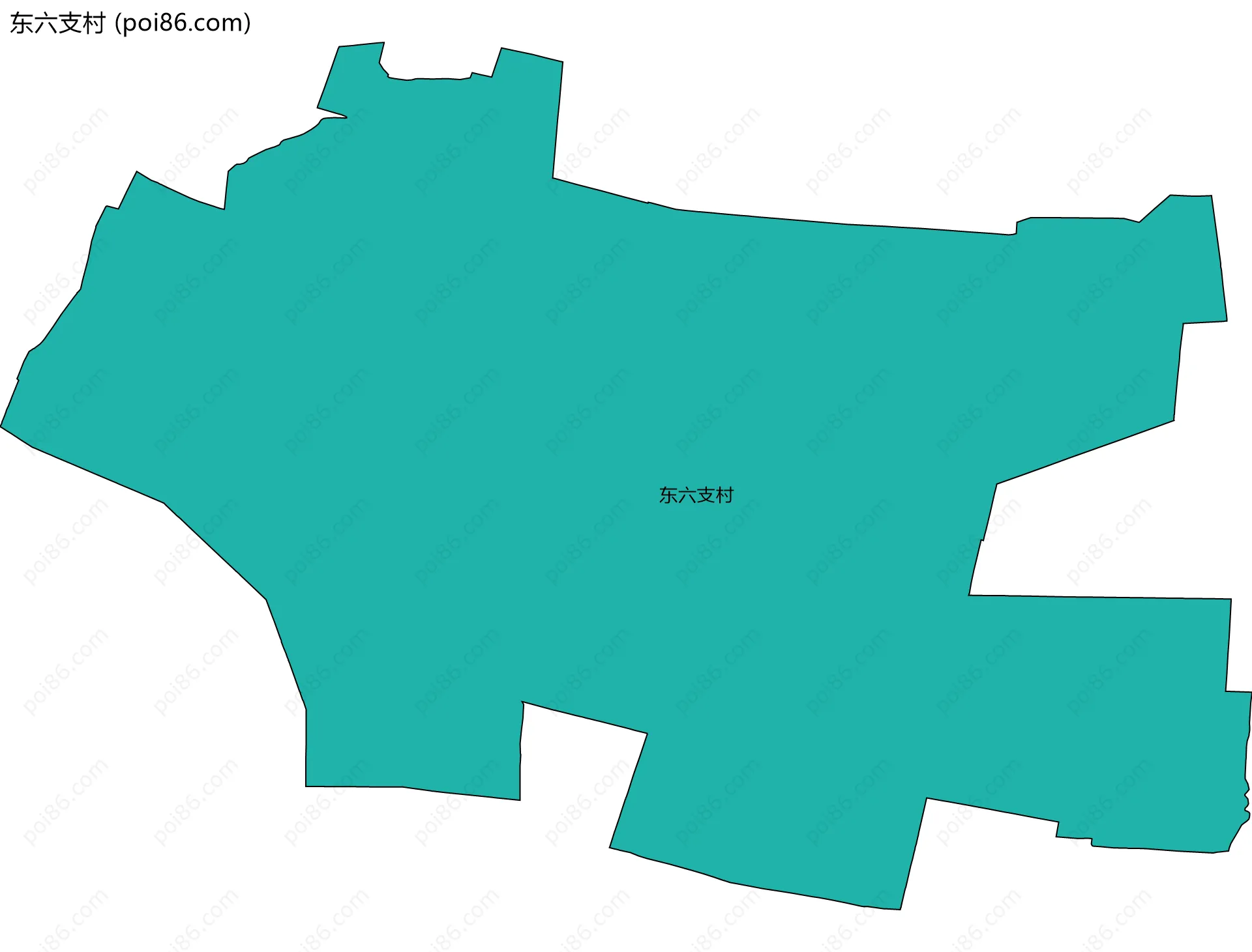 东六支村边界地图