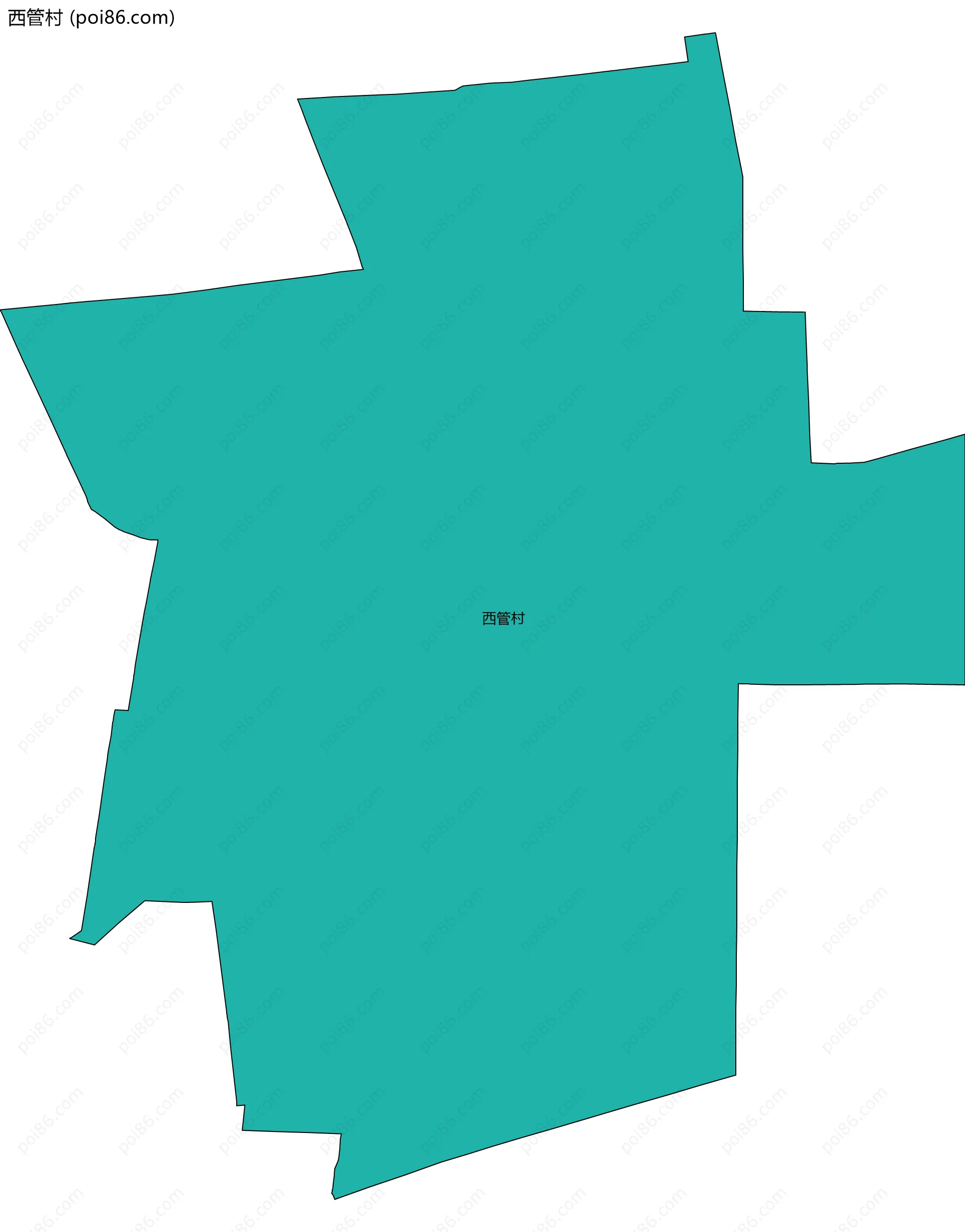 西管村边界地图