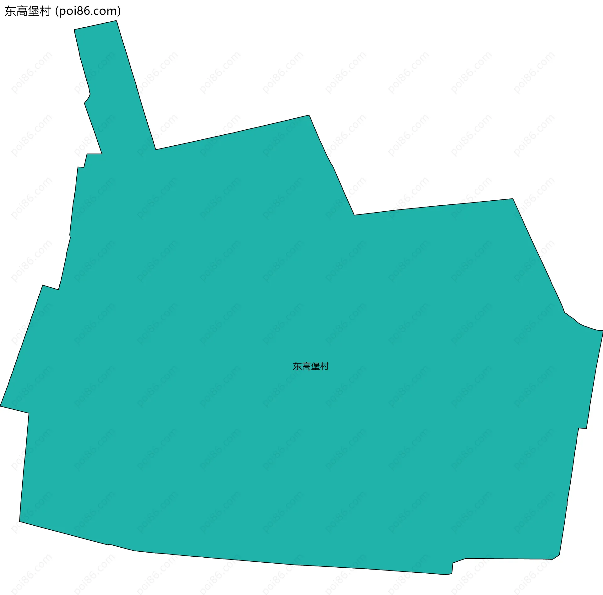 东高堡村边界地图