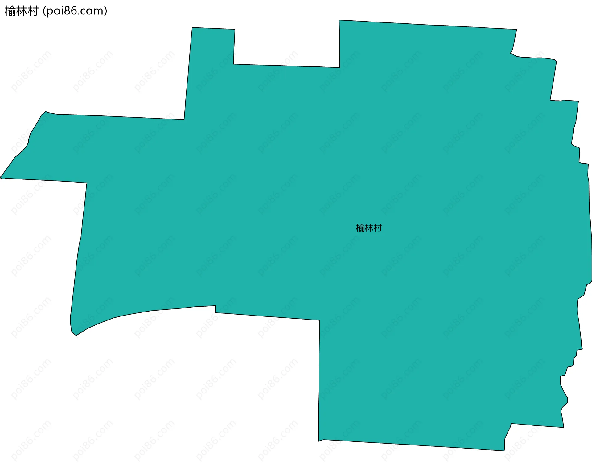 榆林村边界地图