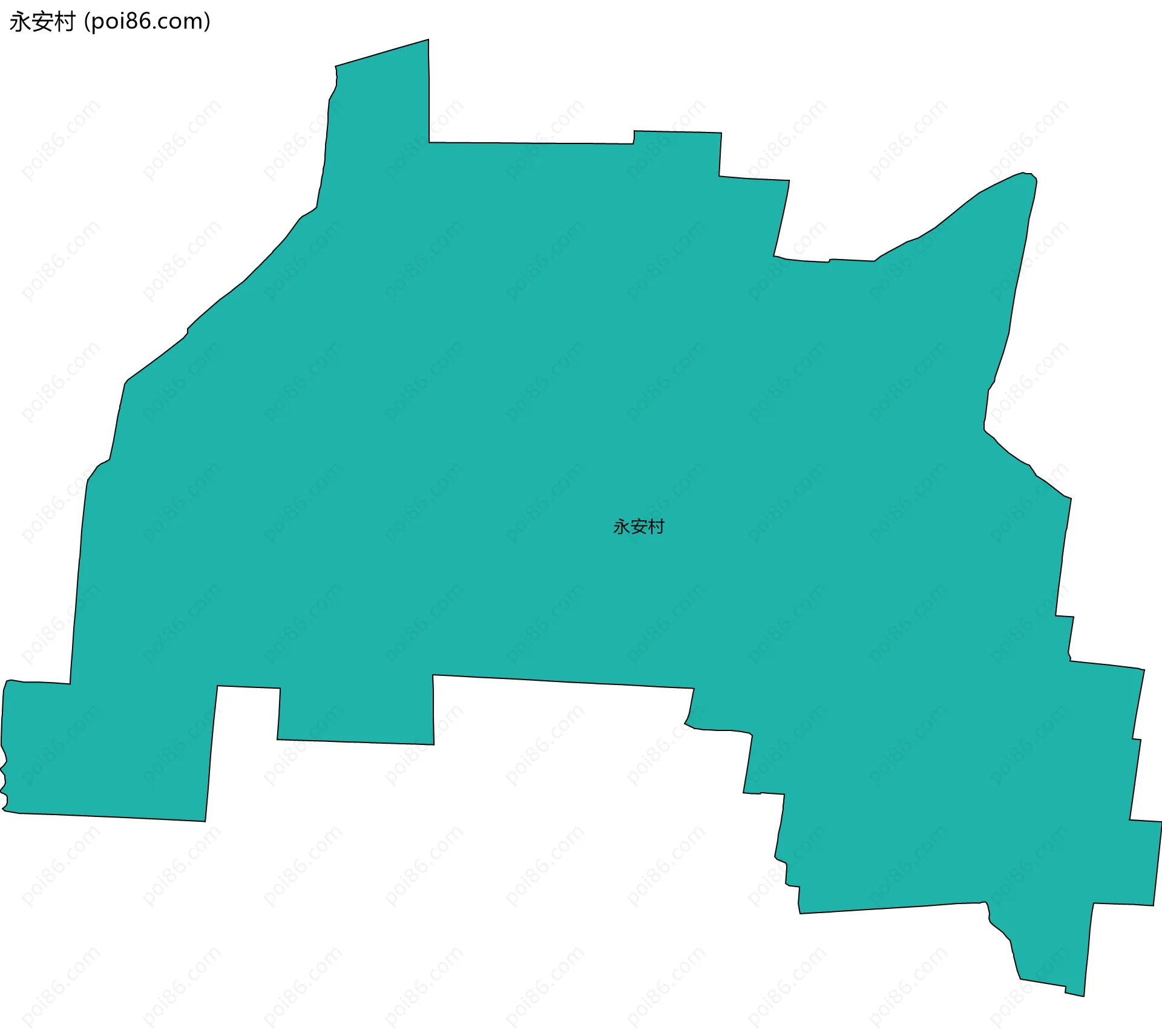 永安村边界地图