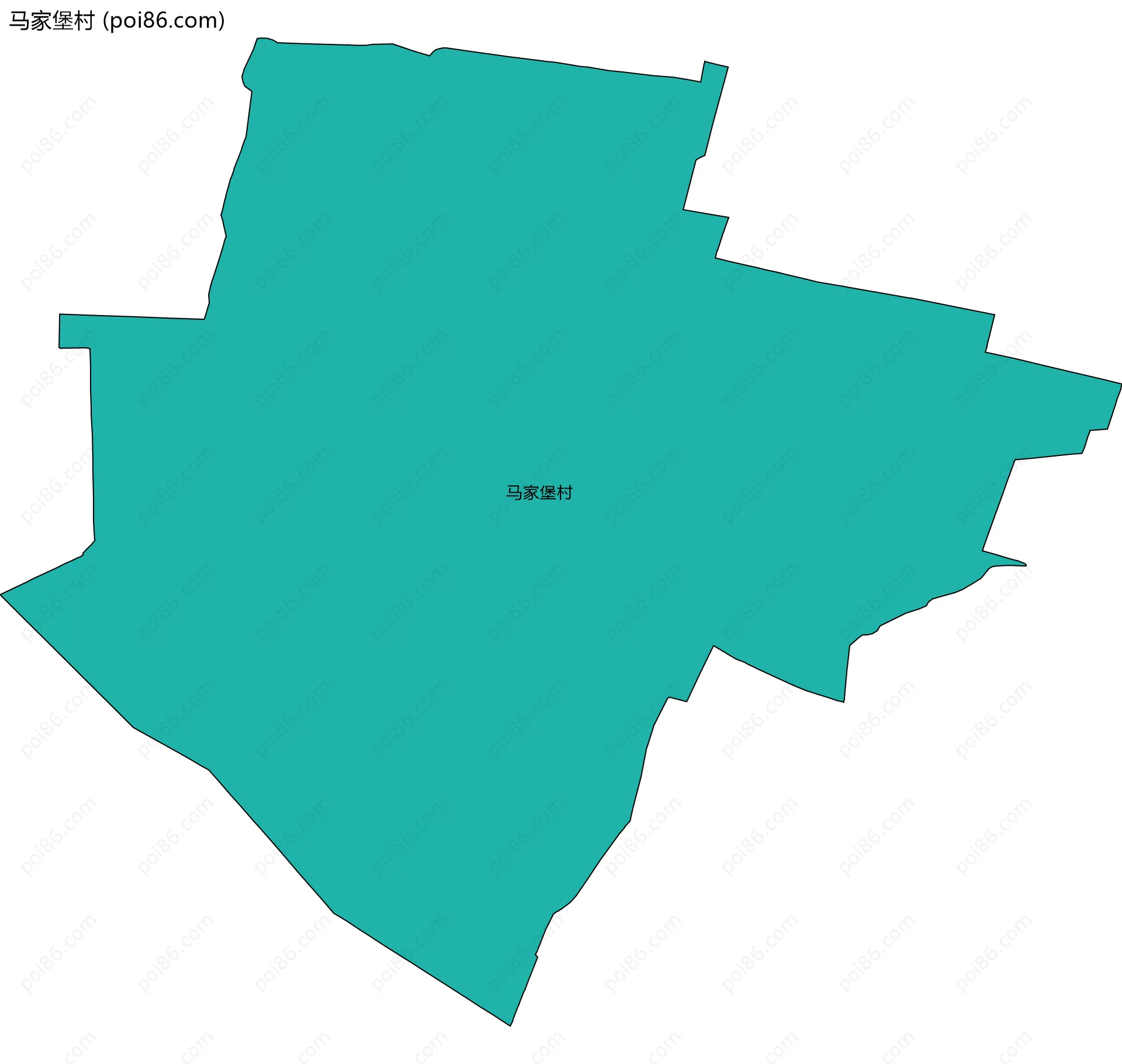 马家堡村边界地图