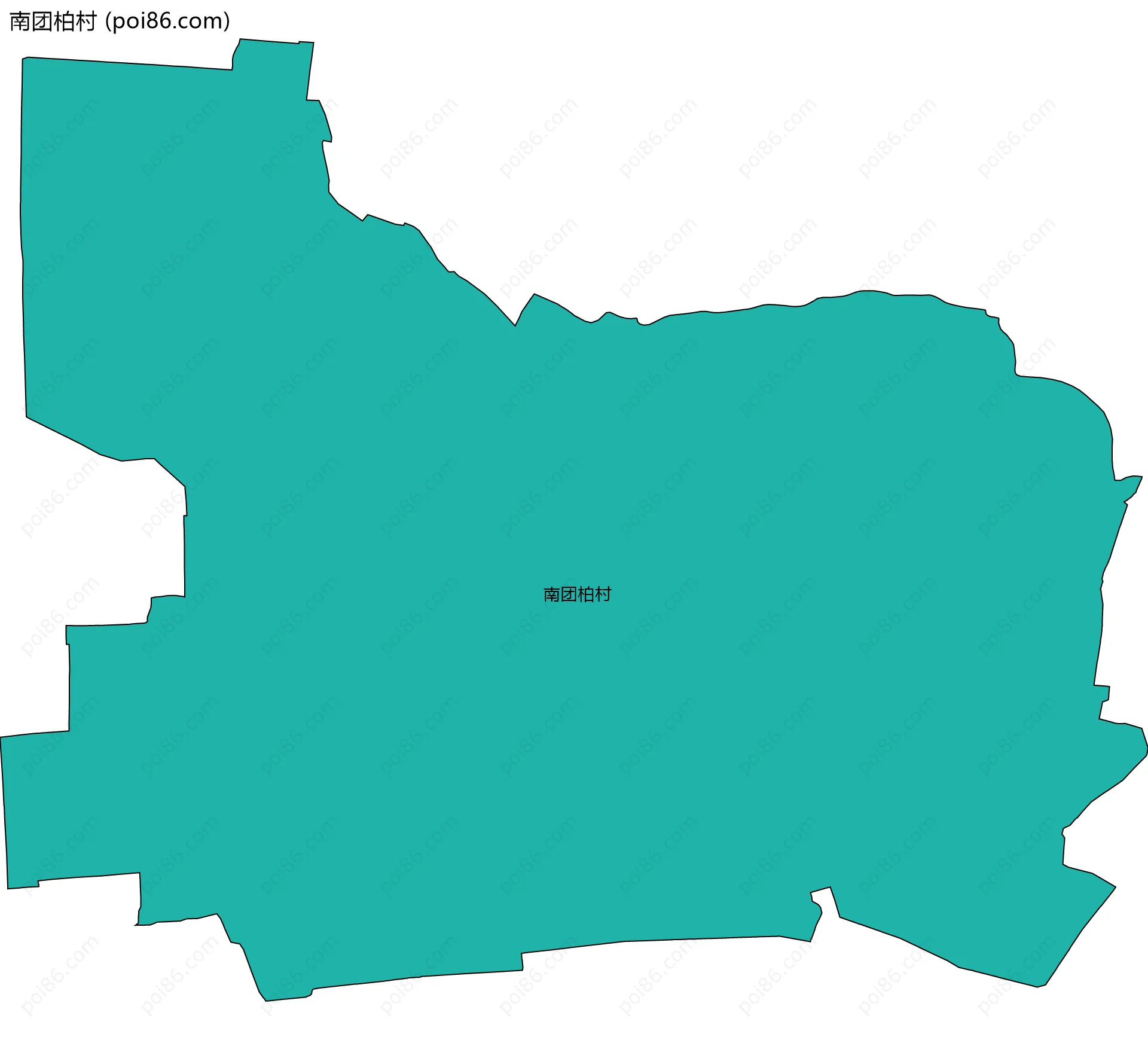 南团柏村边界地图