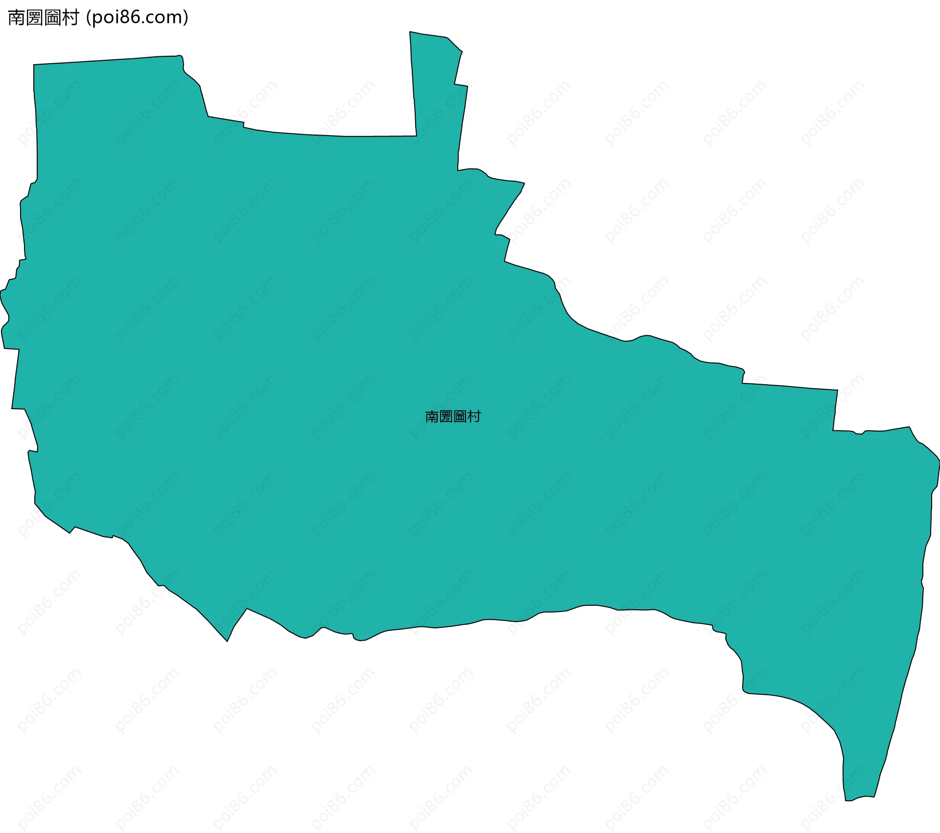 南圐圙村边界地图