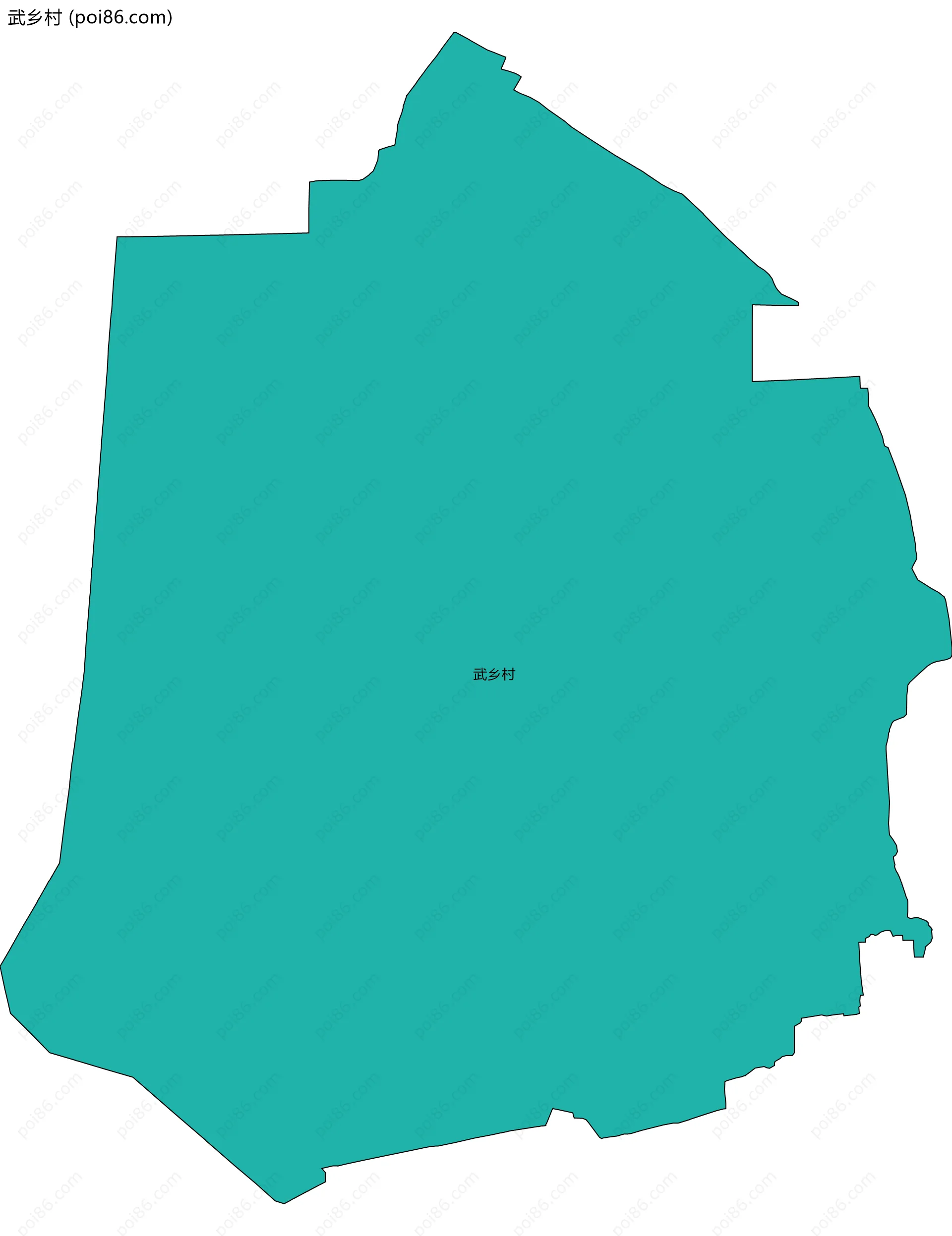 武乡村边界地图