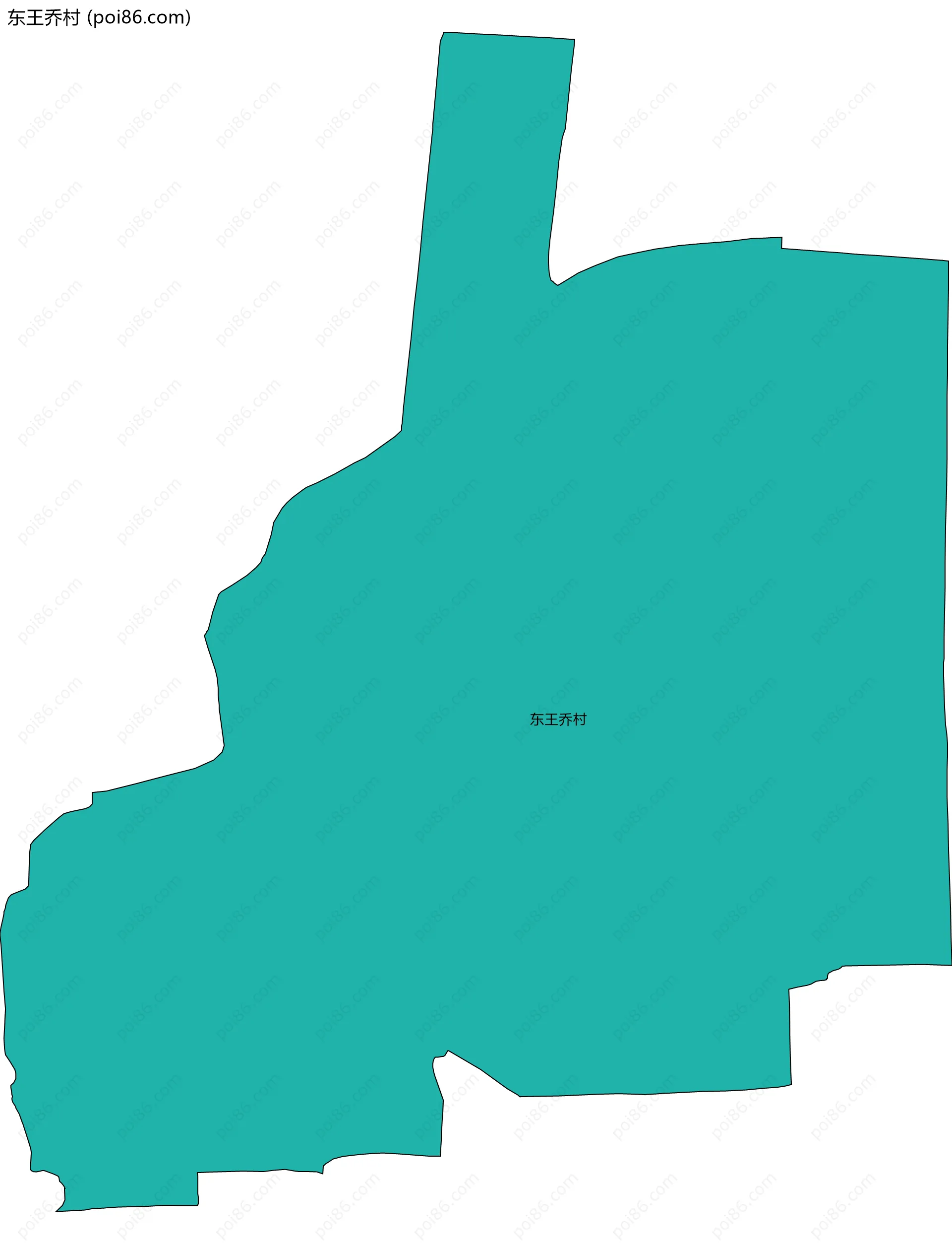 东王乔村边界地图