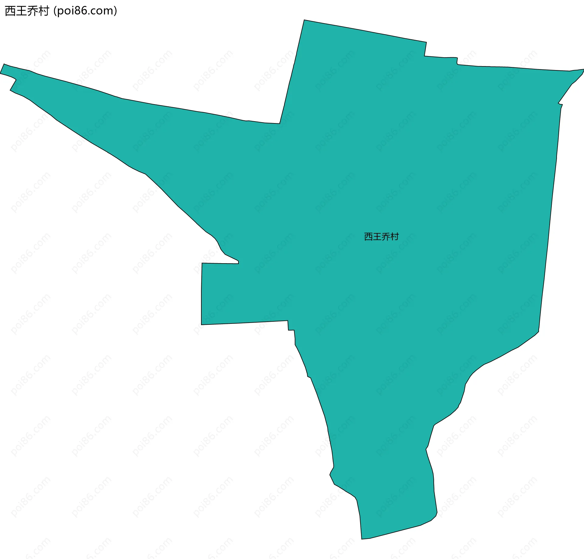 西王乔村边界地图
