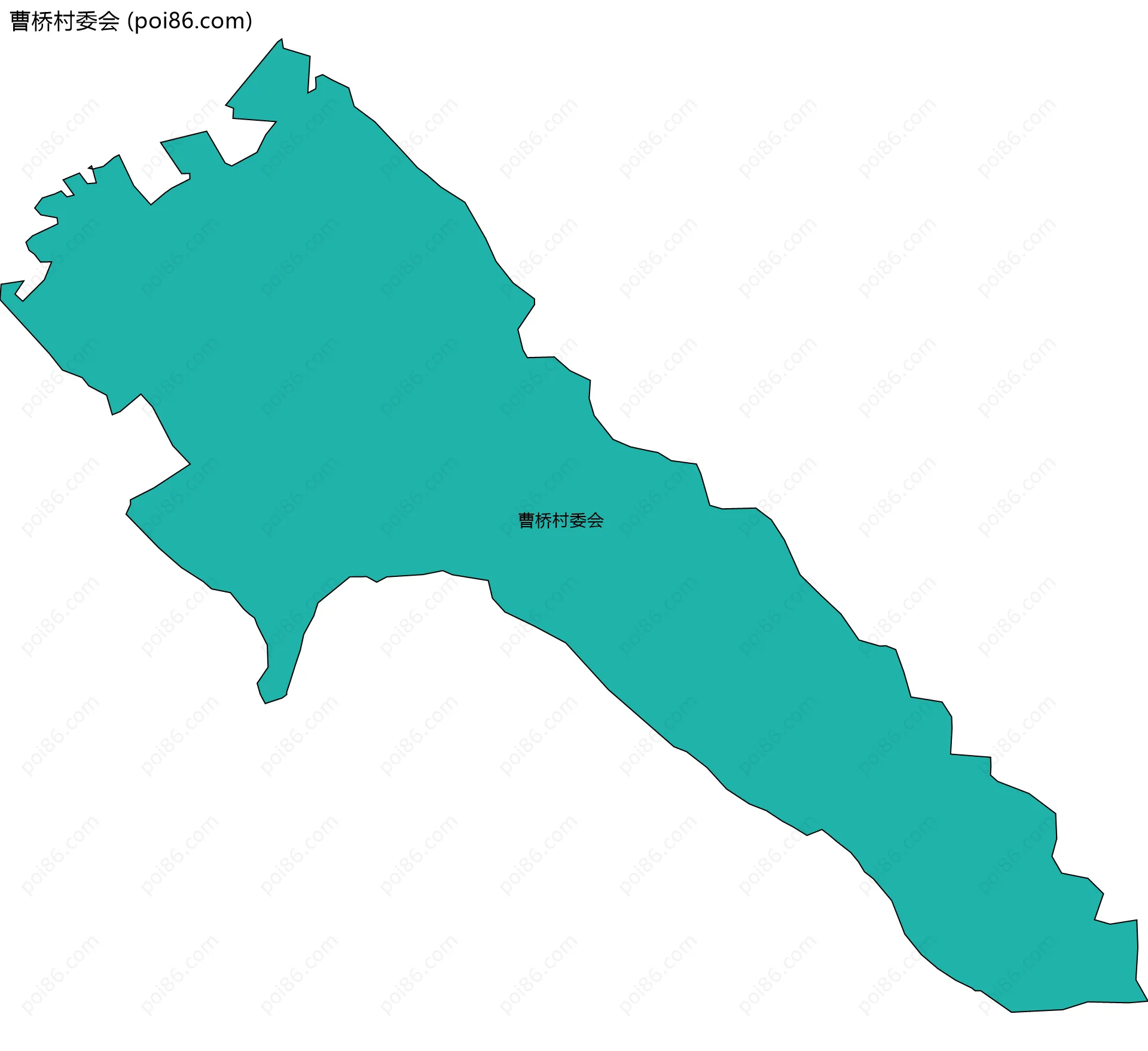 曹桥村委会边界地图