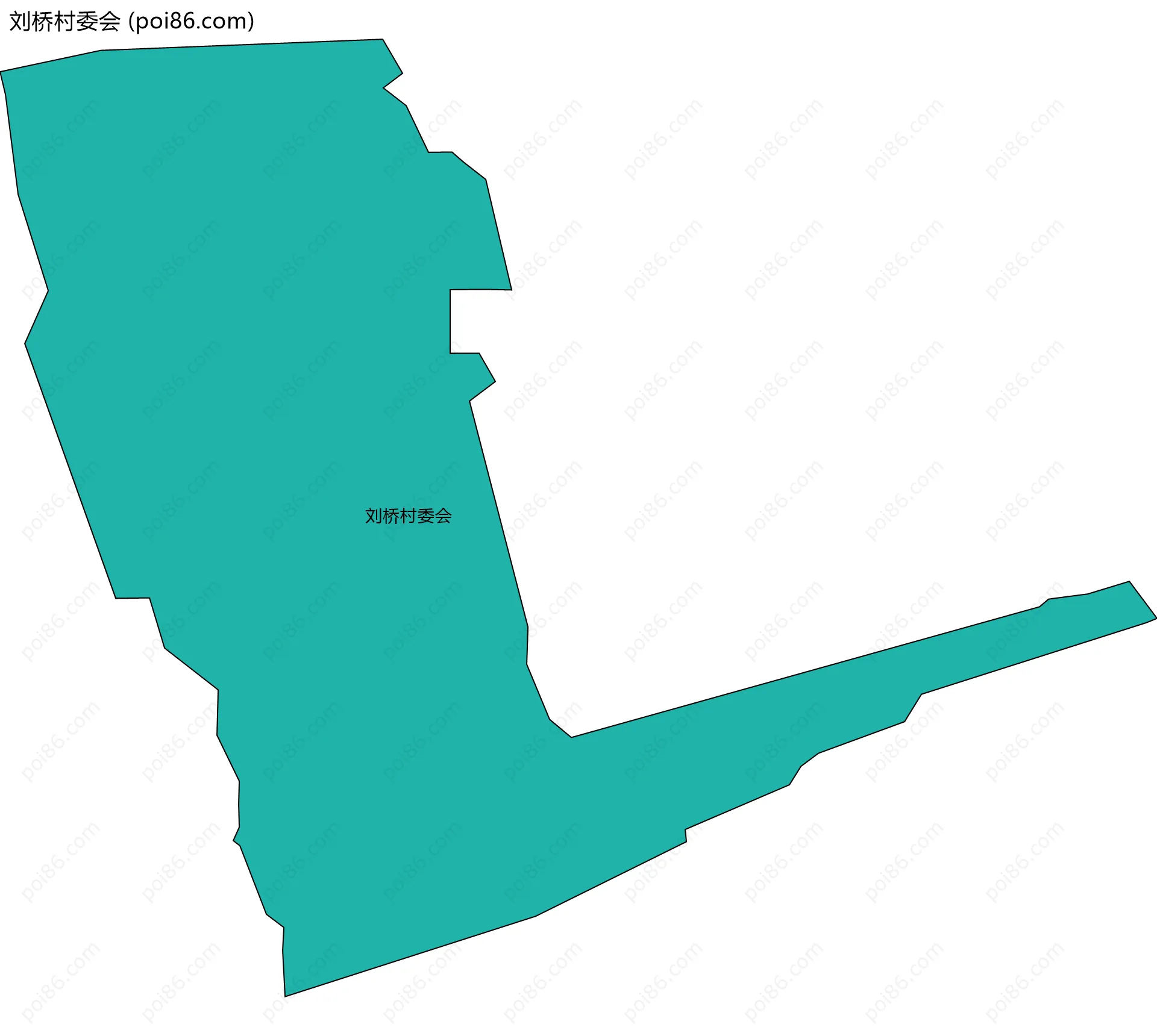 刘桥村委会边界地图