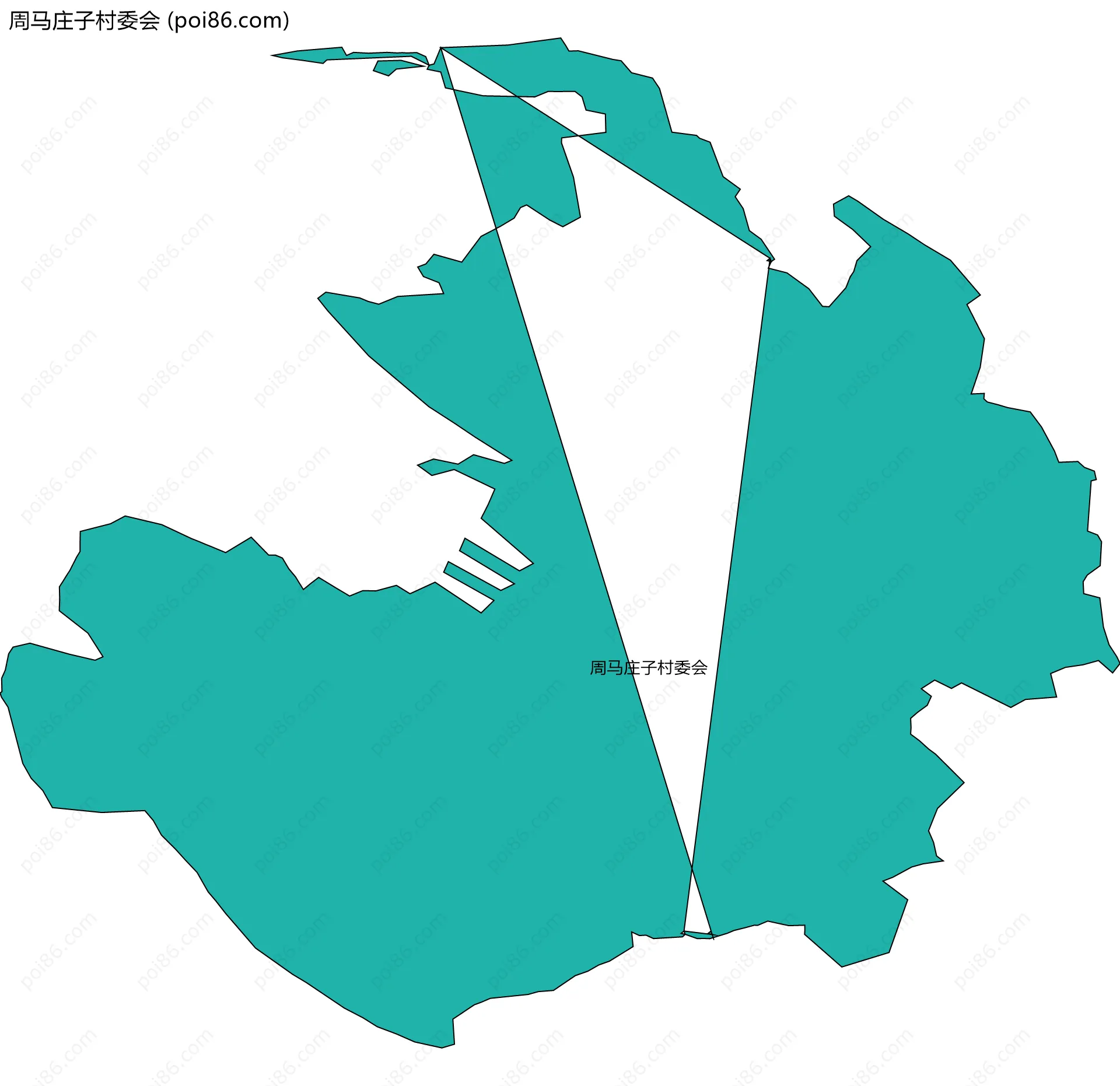 周马庄子村委会边界地图