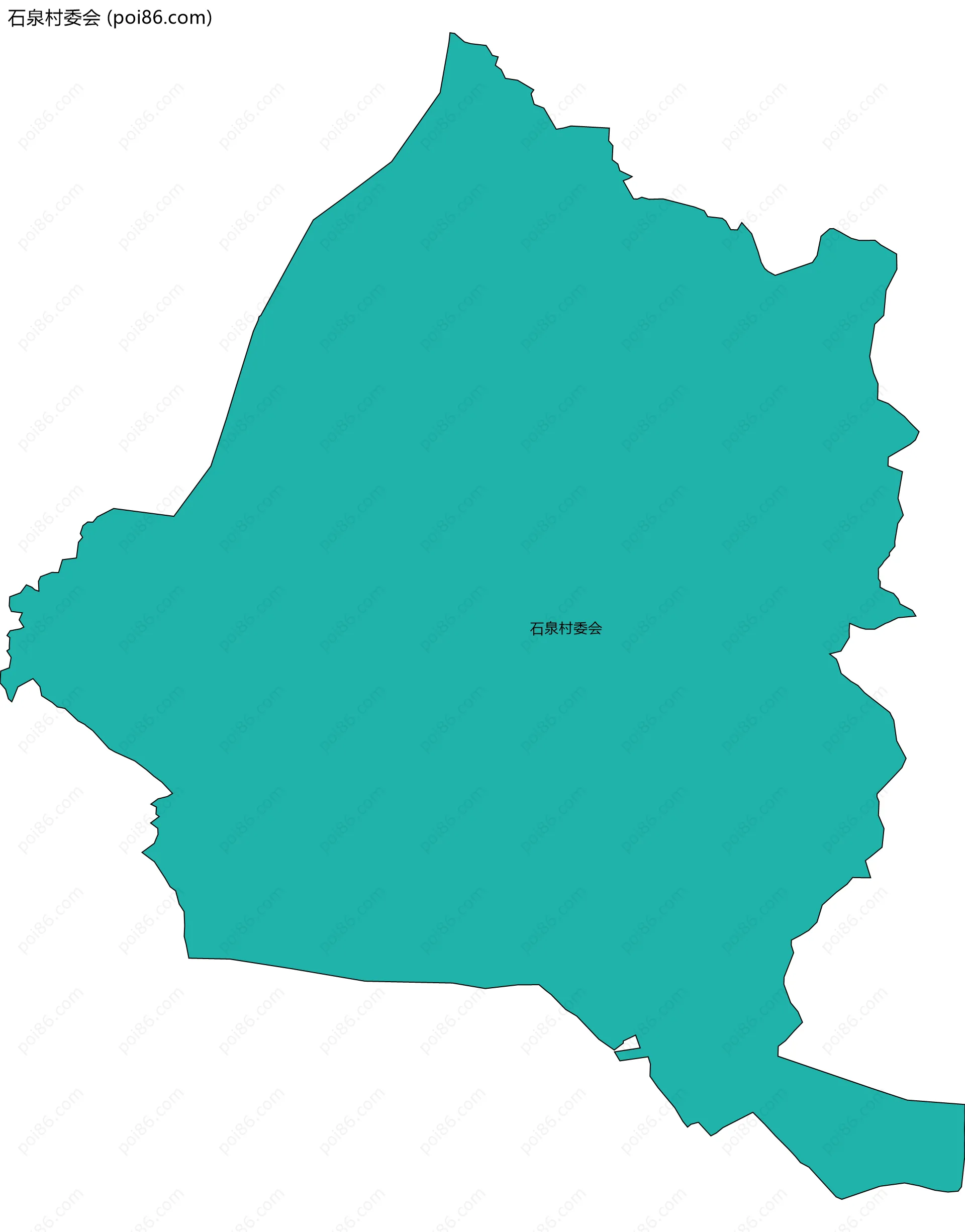 石泉村委会边界地图