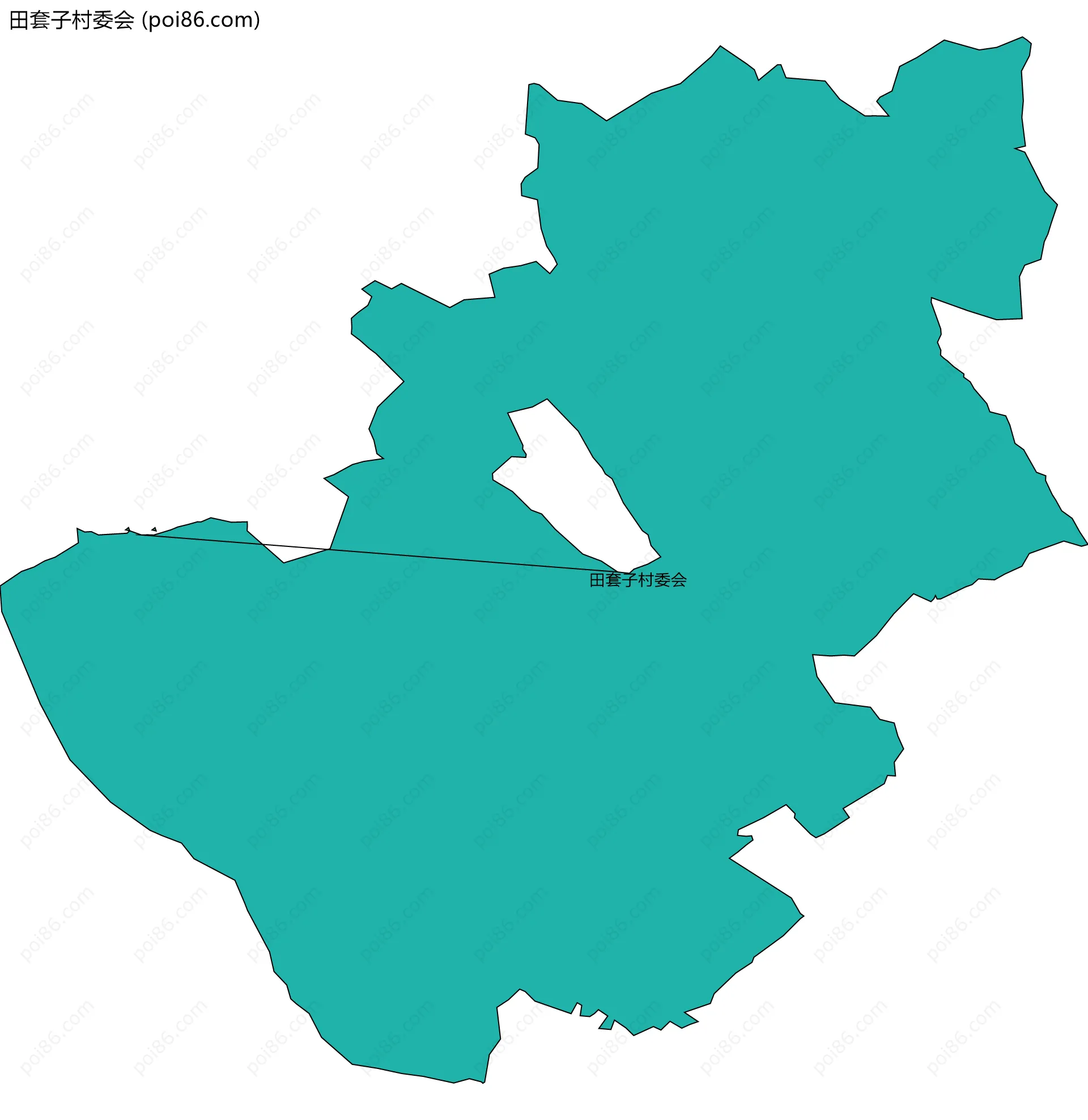 田套子村委会边界地图