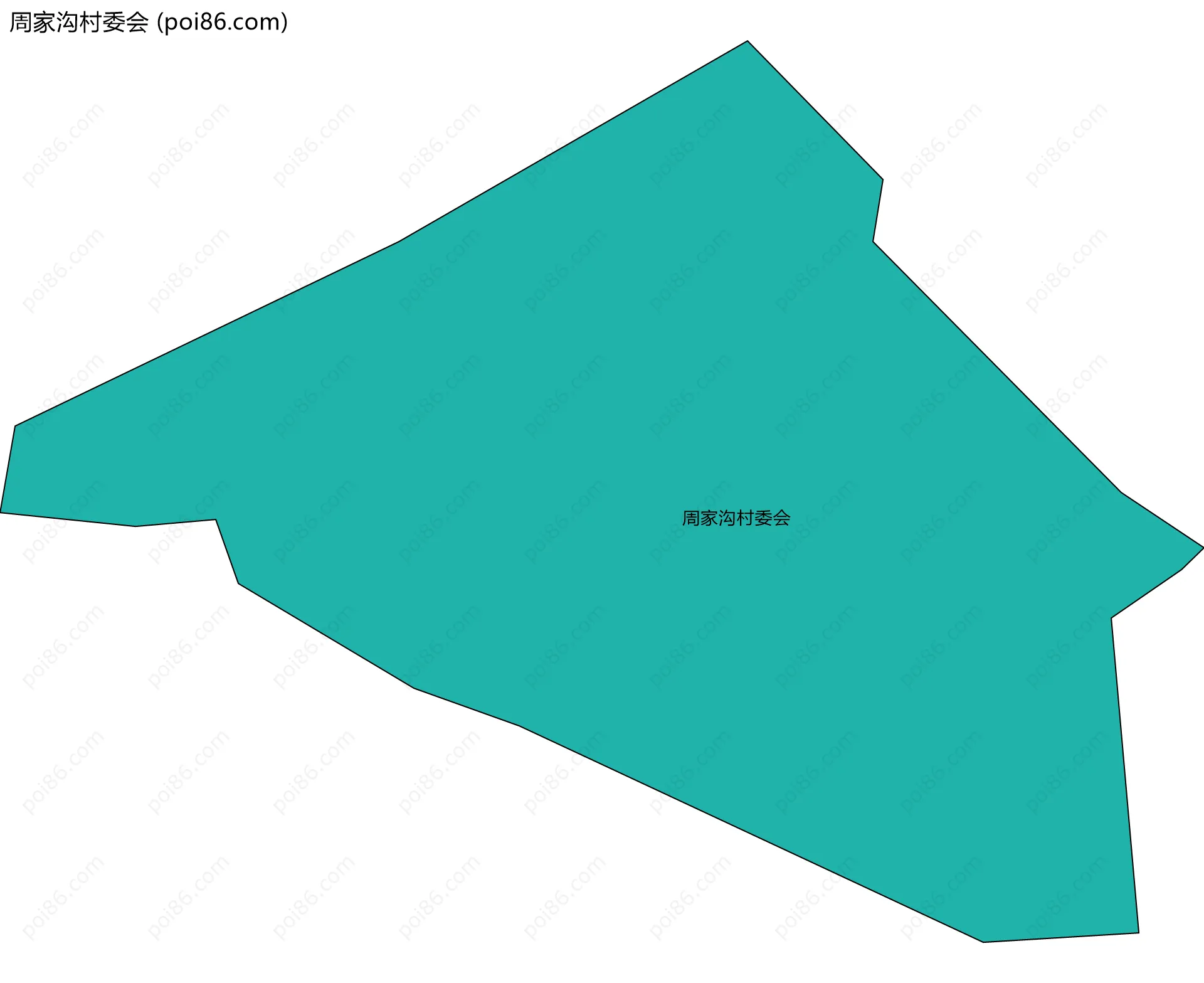 周家沟村委会边界地图