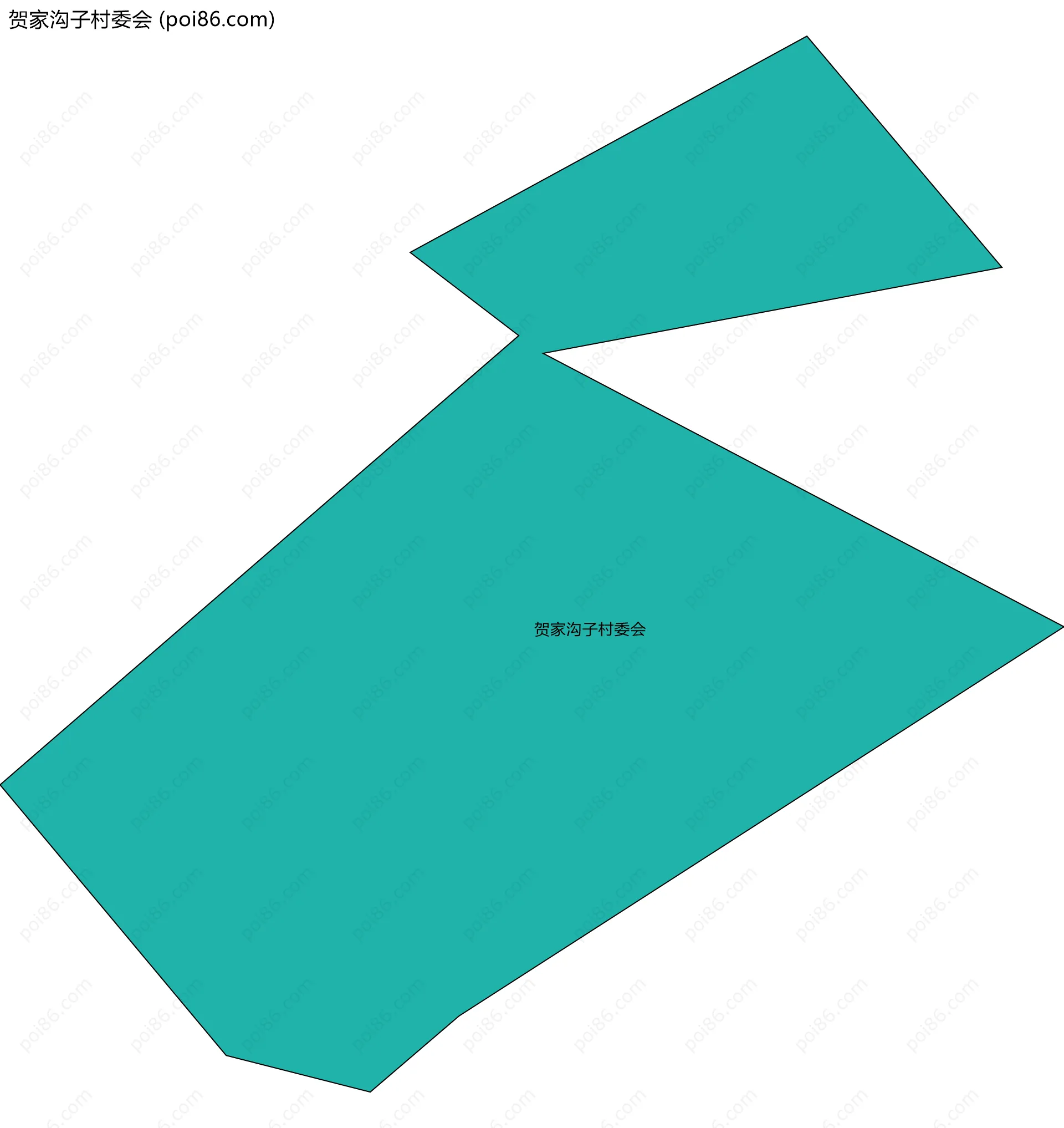 贺家沟子村委会边界地图