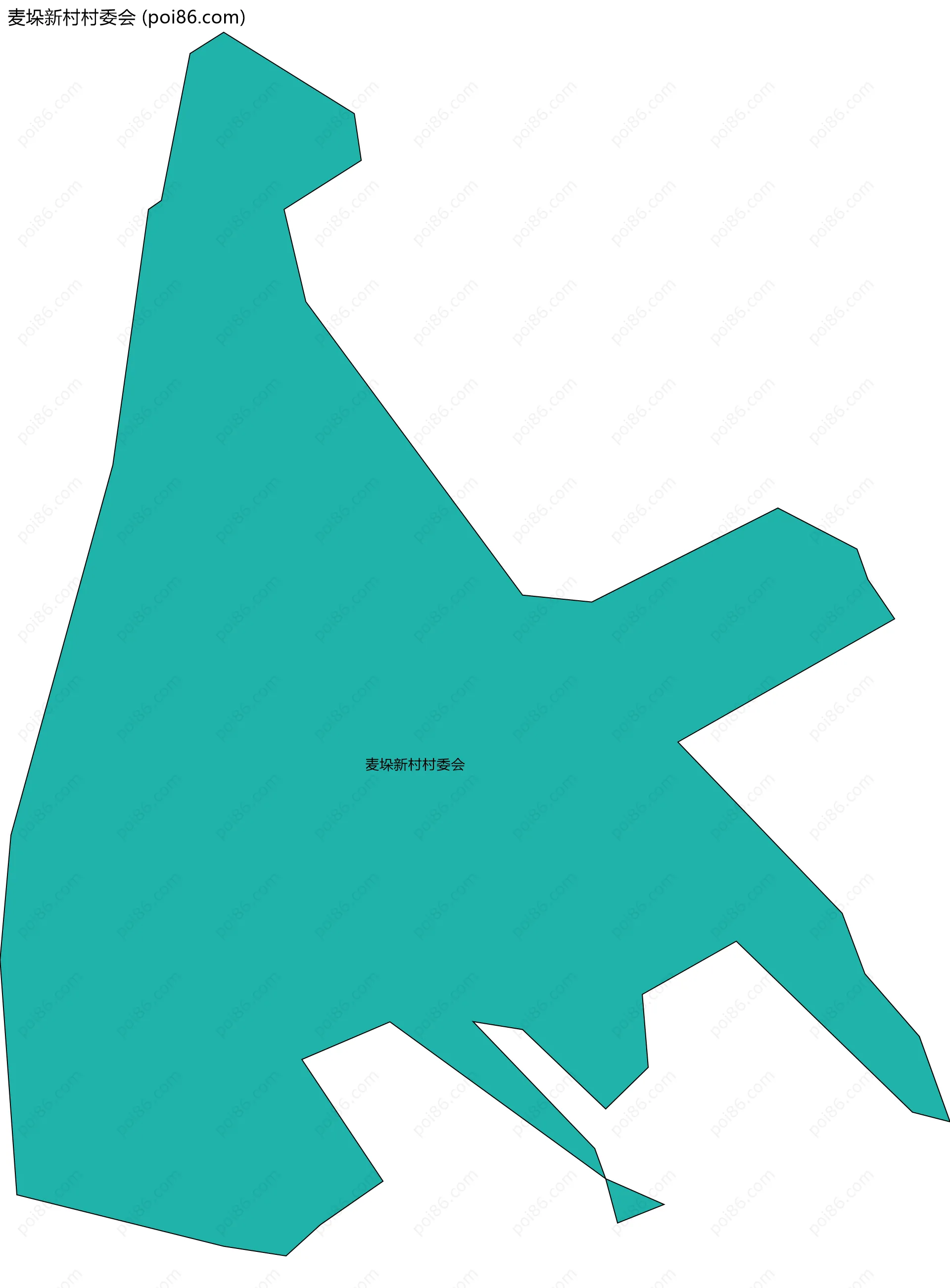 麦垛新村村委会边界地图