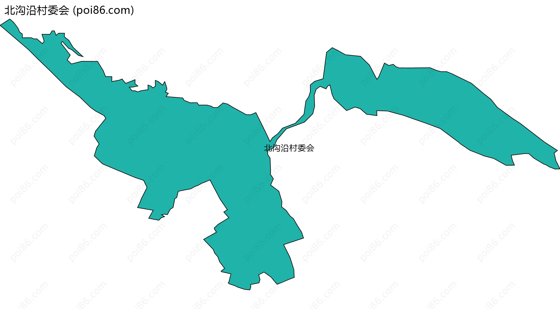 北沟沿村委会边界地图