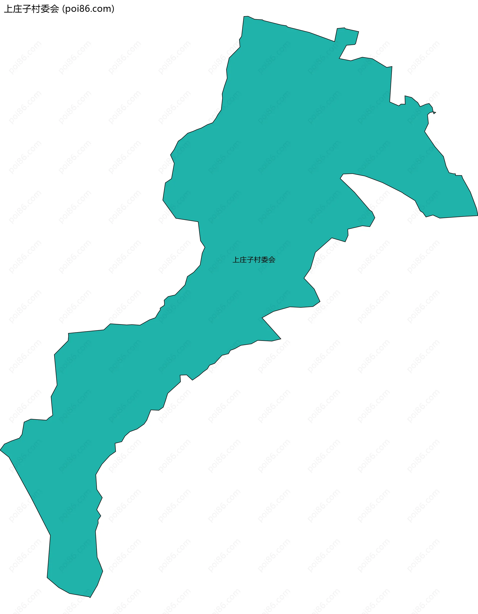 上庄子村委会边界地图