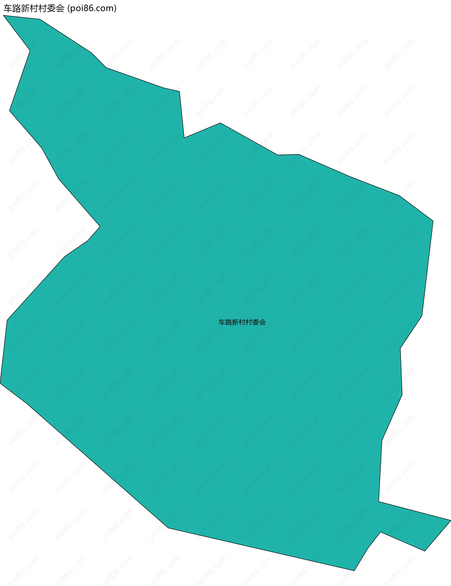 车路新村村委会边界地图