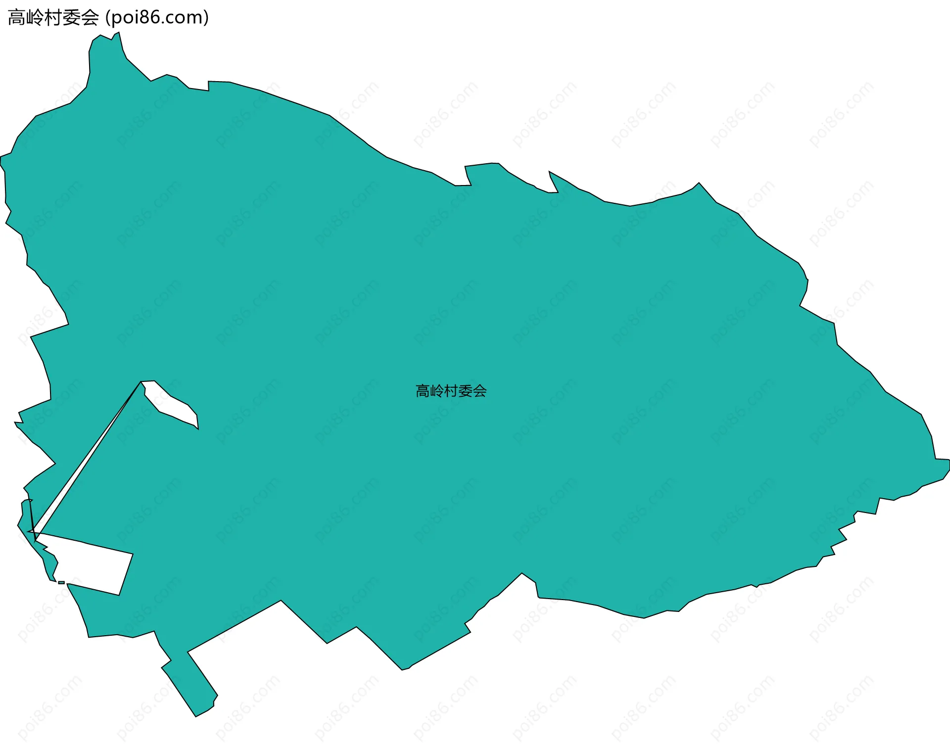 高岭村委会边界地图