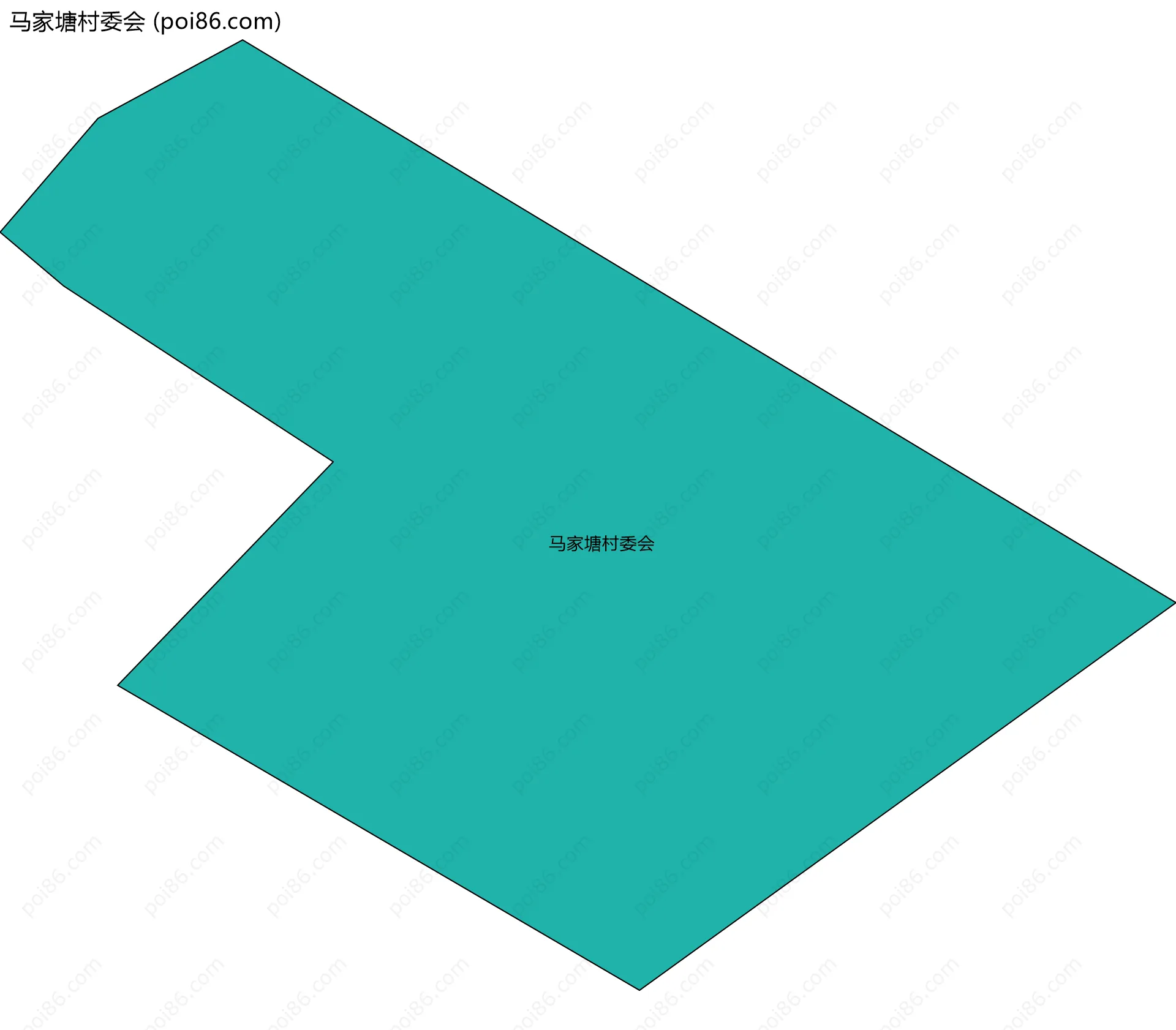 马家塘村委会边界地图