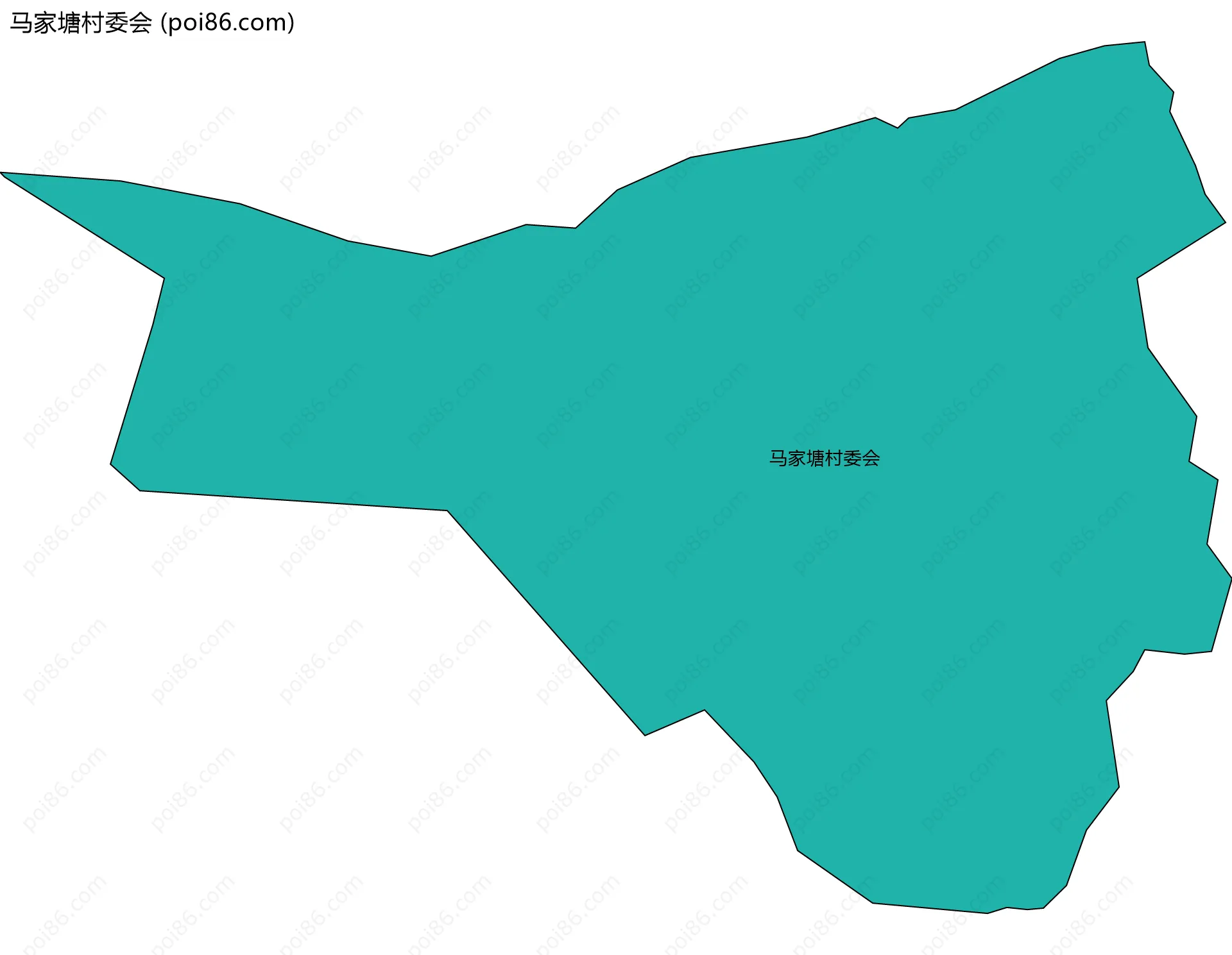 马家塘村委会边界地图