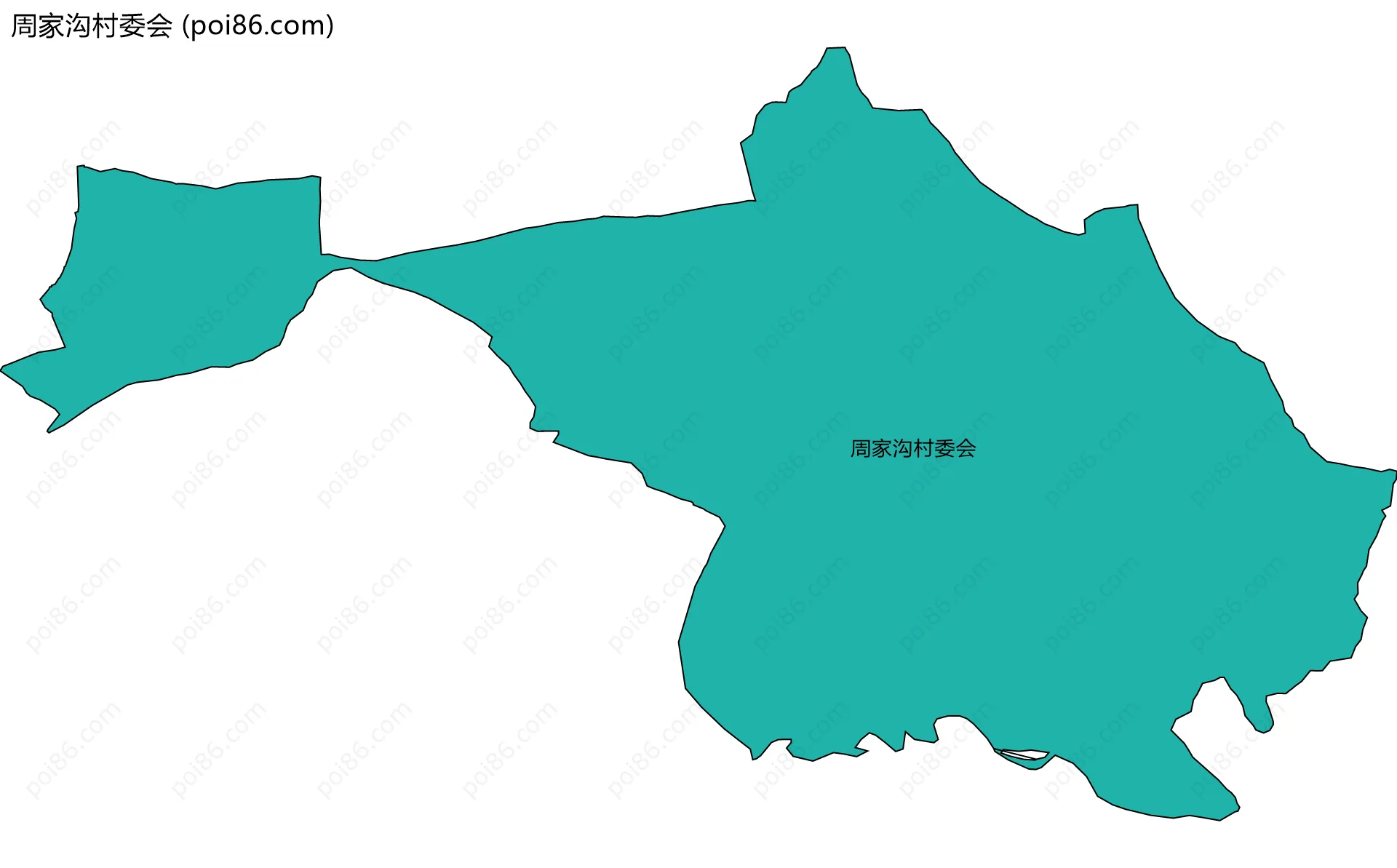 周家沟村委会边界地图