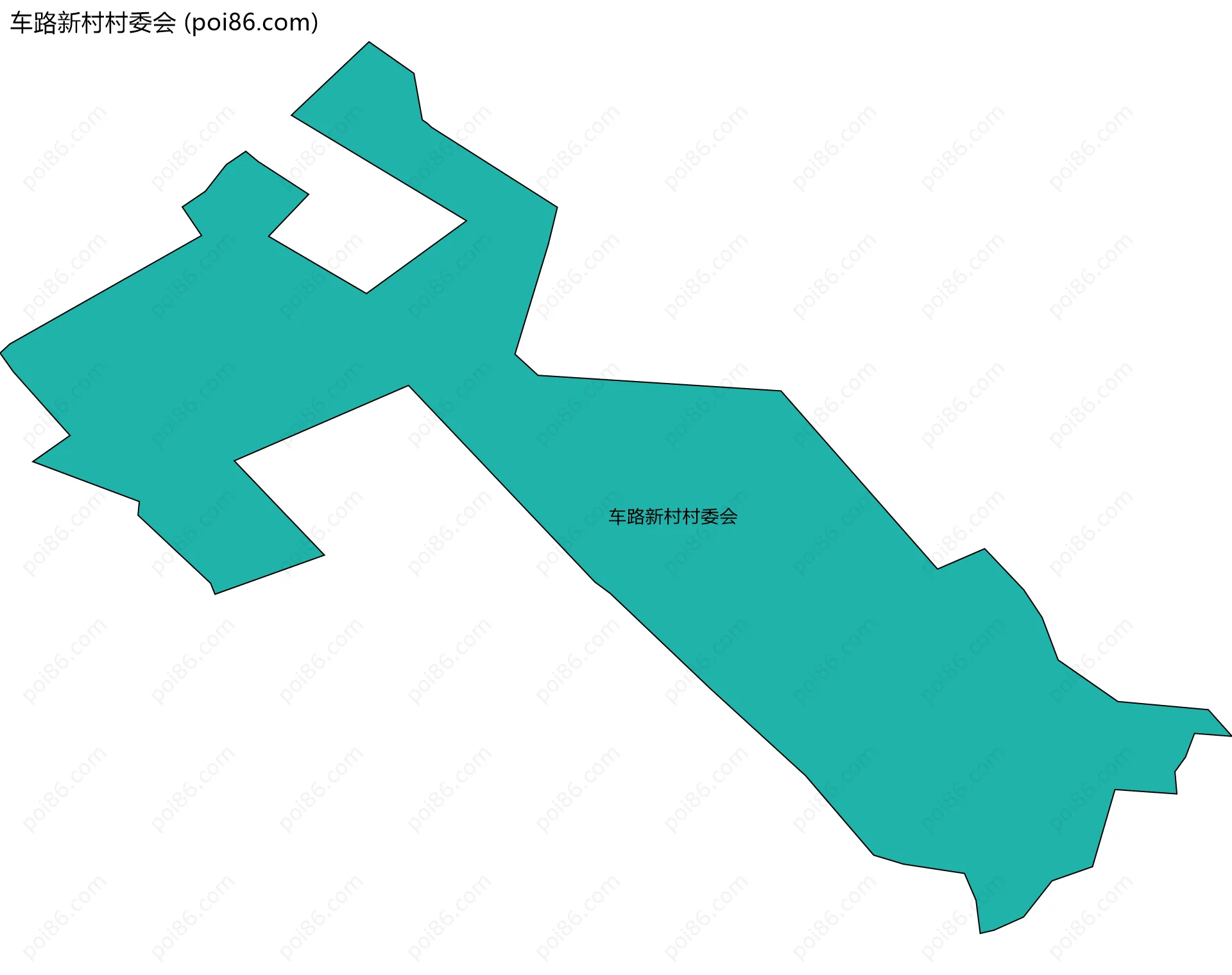 车路新村村委会边界地图