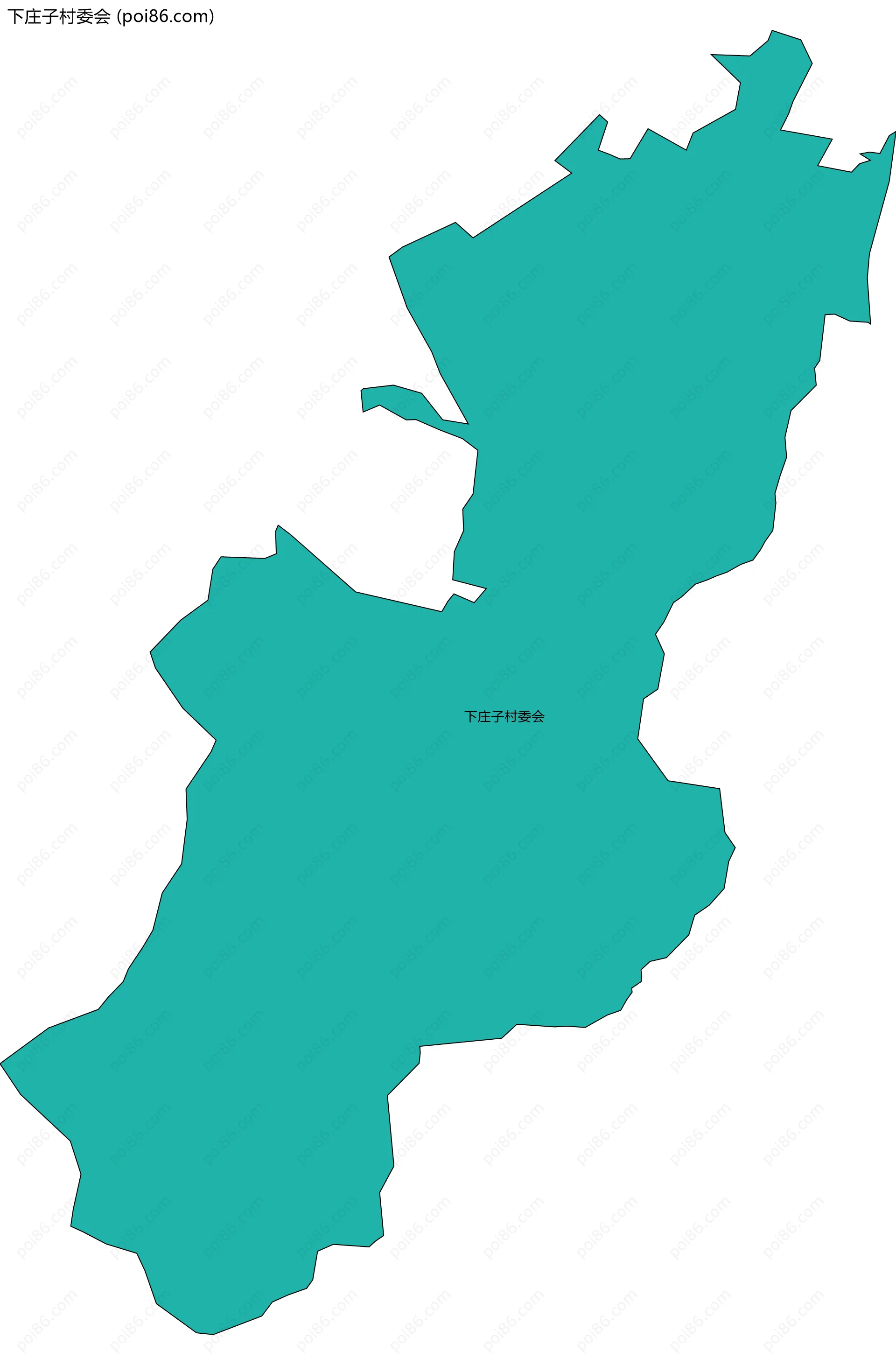 下庄子村委会边界地图