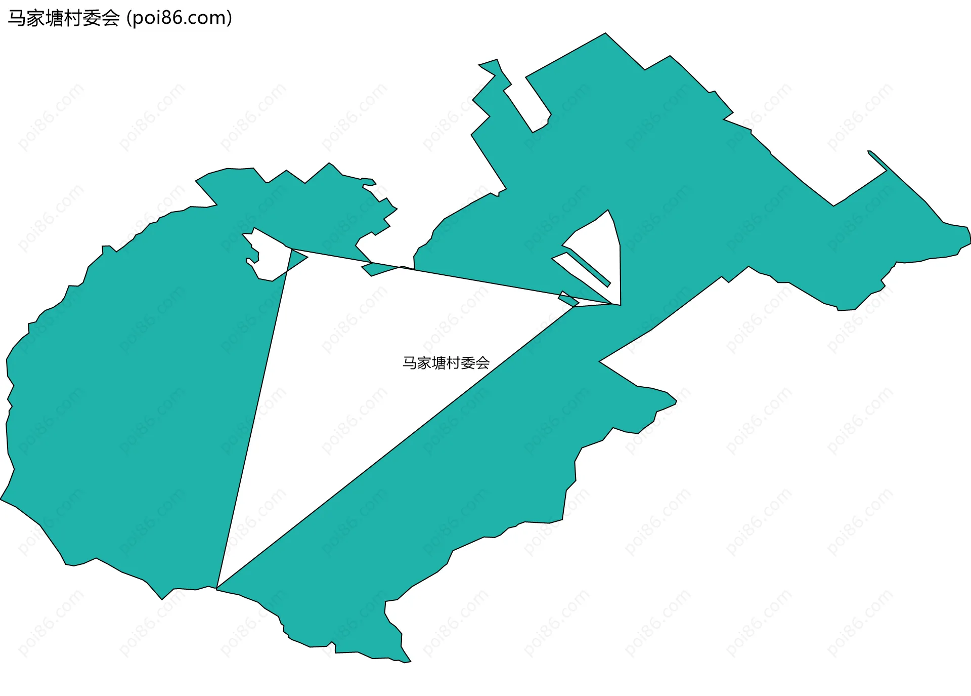 马家塘村委会边界地图