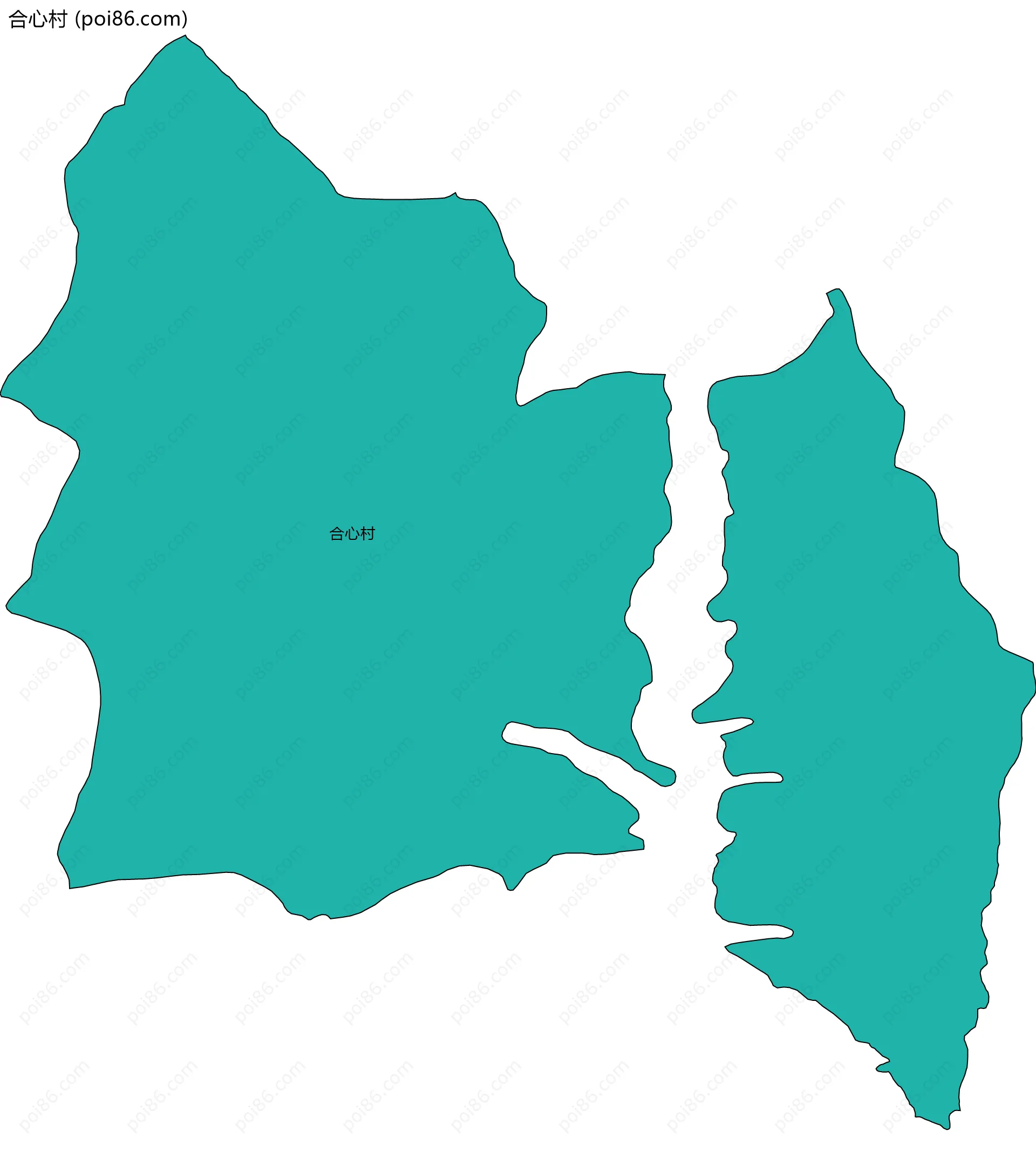 合心村边界地图