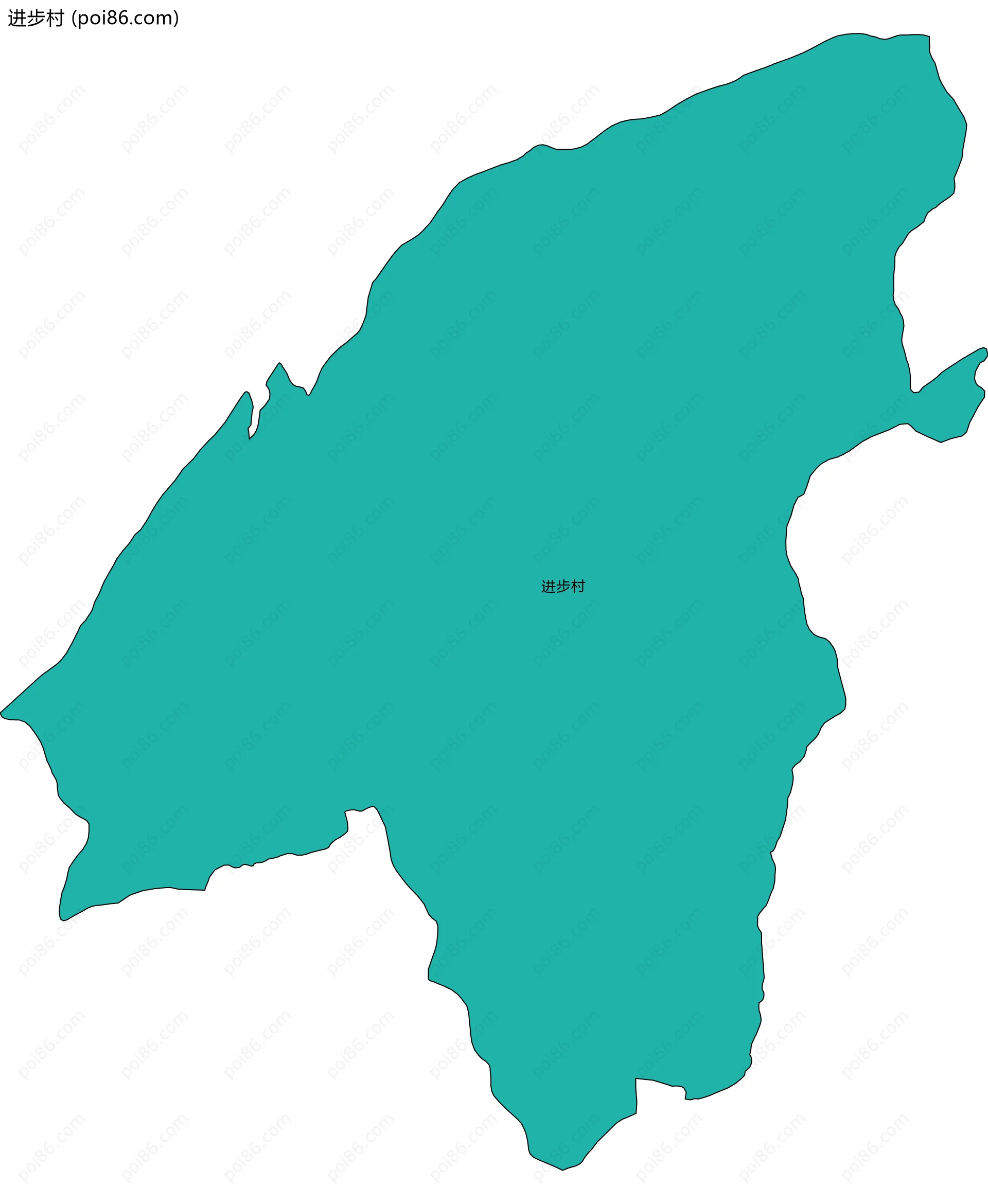 进步村边界地图