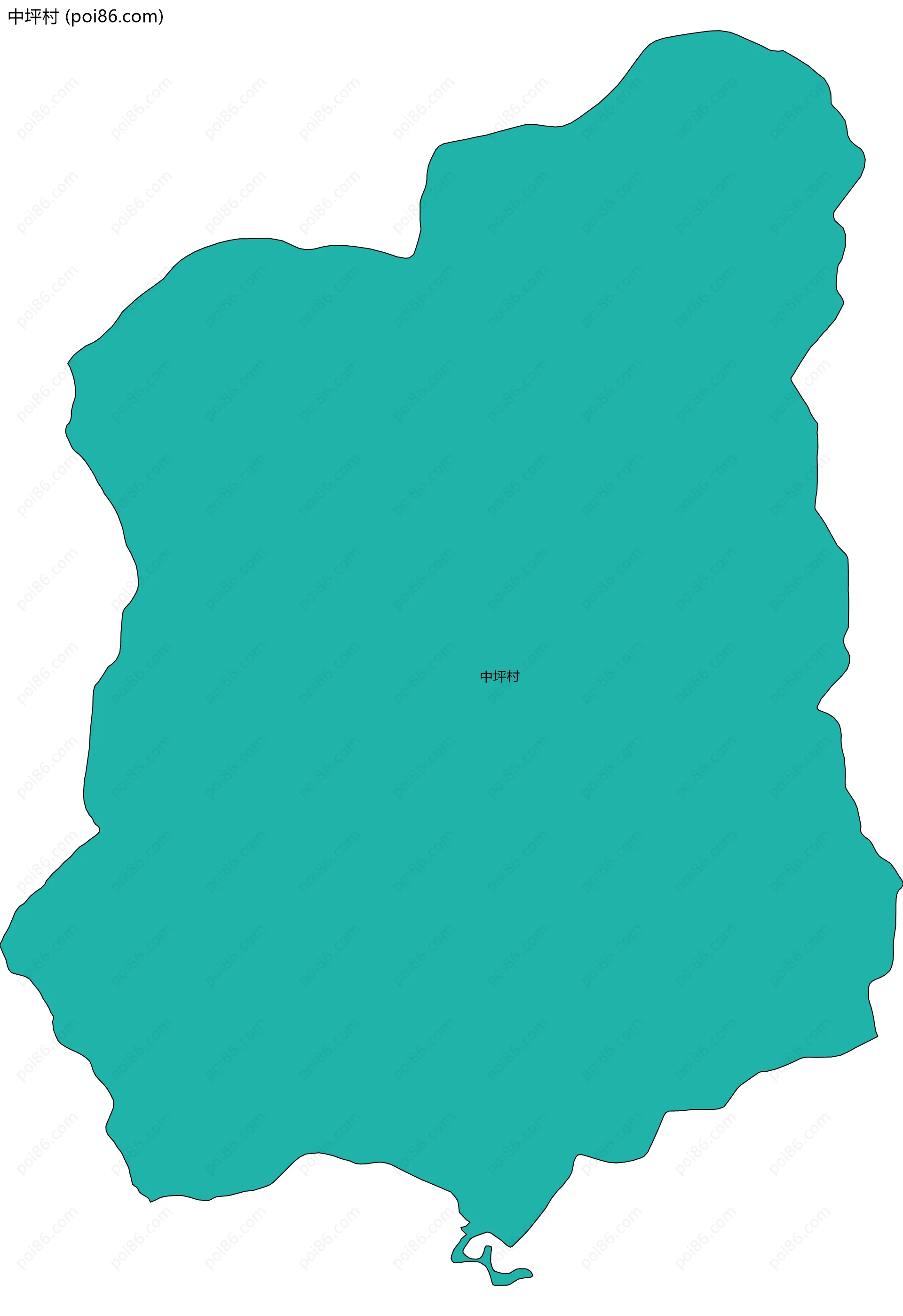 中坪村边界地图