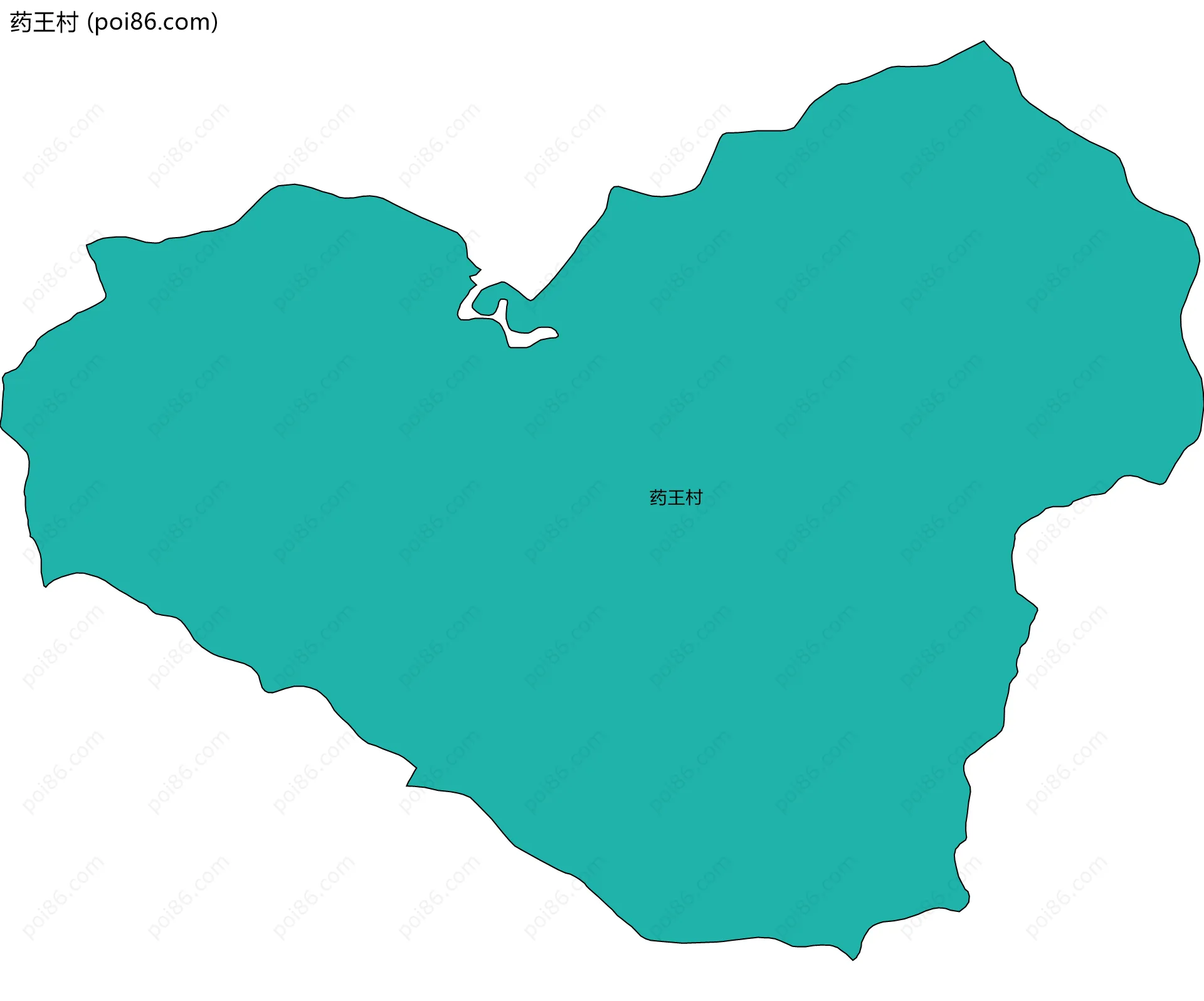 药王村边界地图